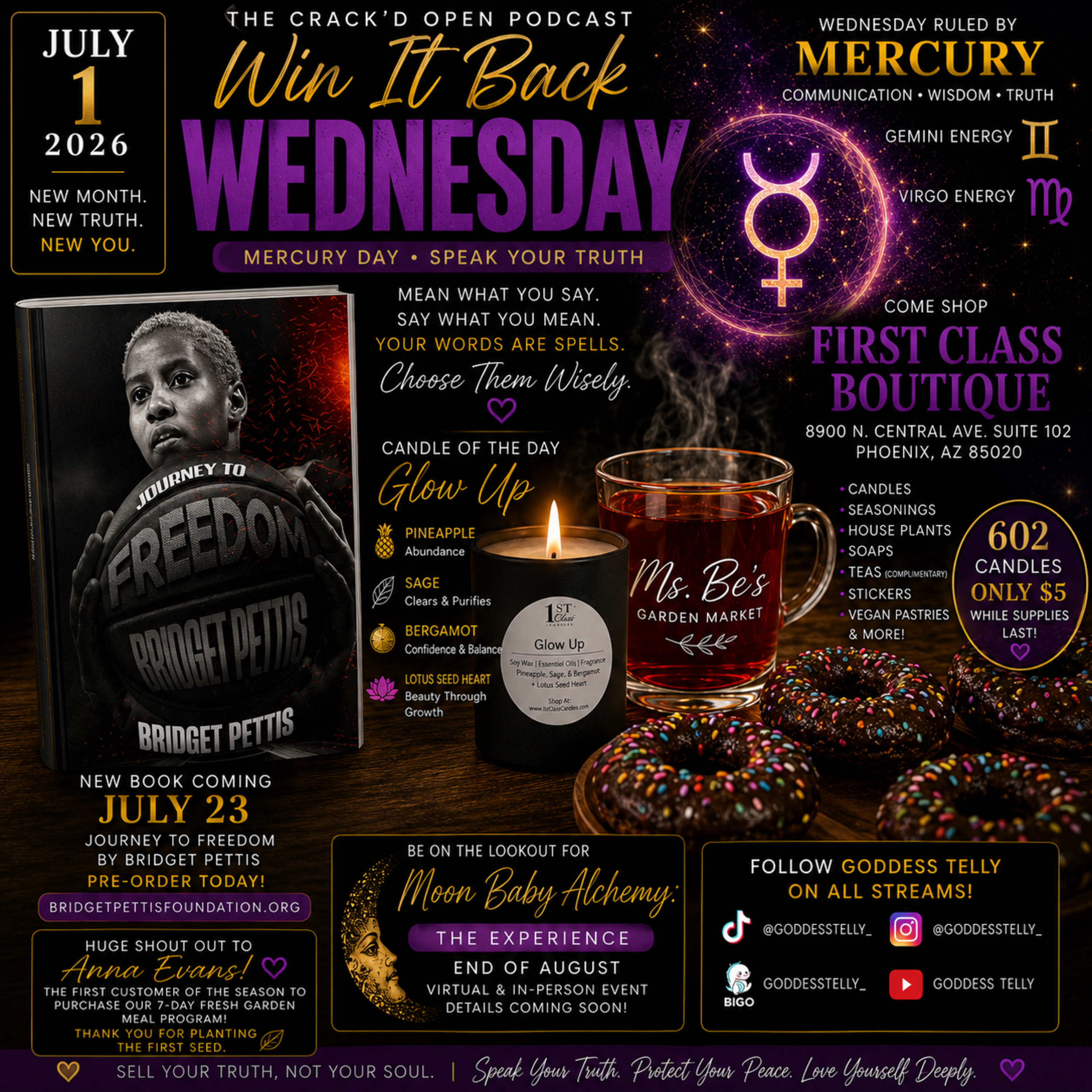 Speak Your Truth: Mercury Day, Glow Up & New Month Energy episode artwork