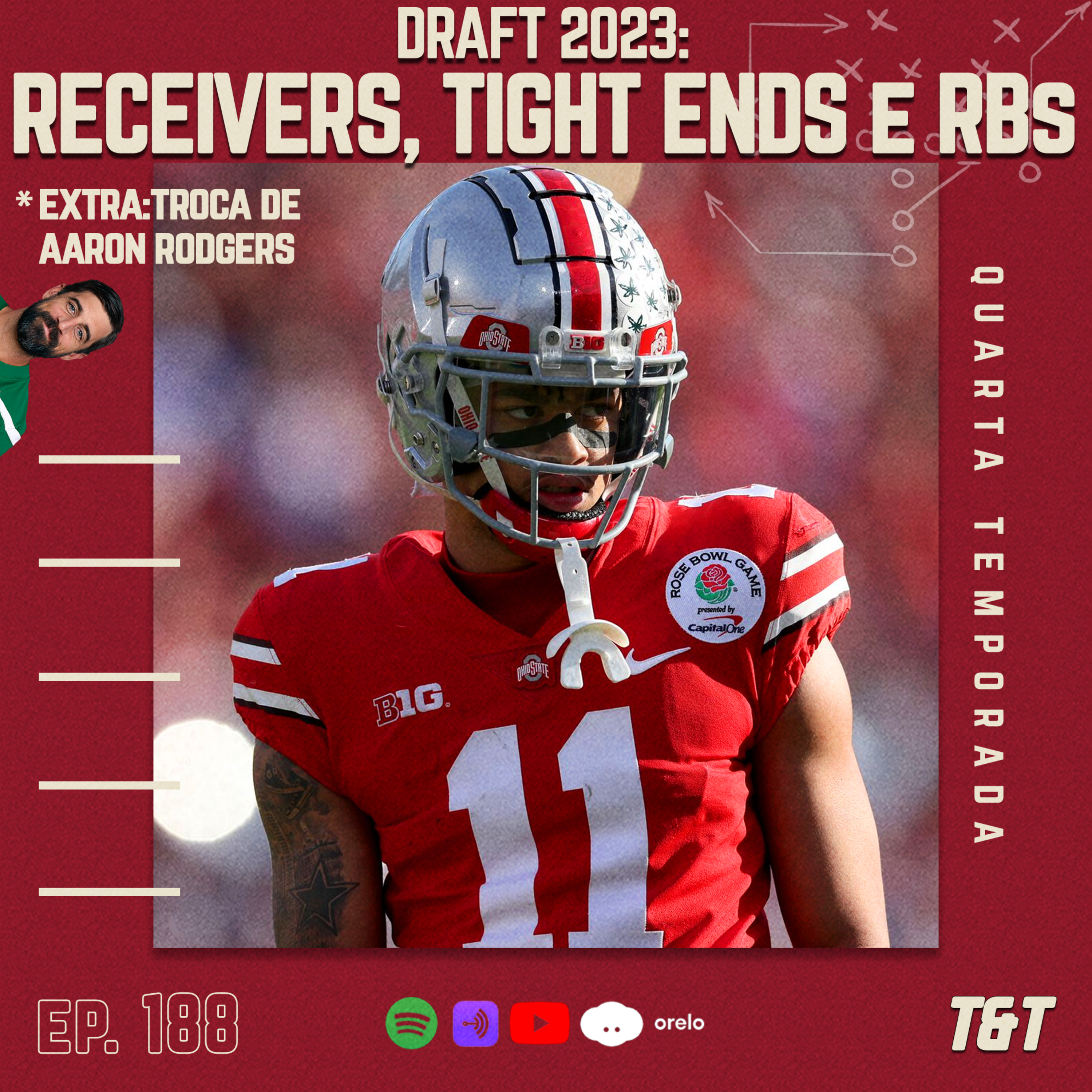T&T NFL #188: Draft 2023 - Recebedores, tight ends e running backs episode artwork