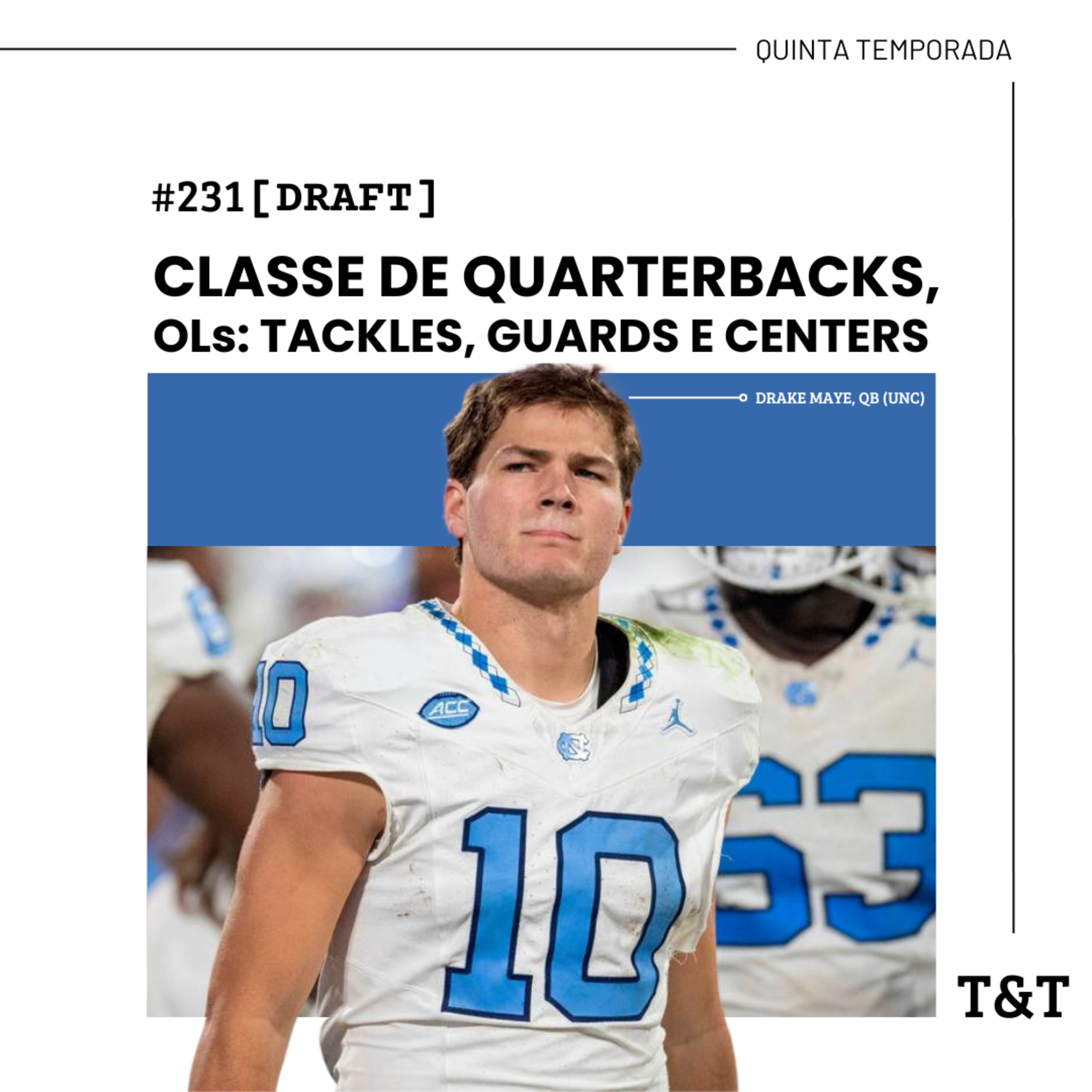 T&T NFL #231: DRAFT 2024: Classe de Quarterbacks e Offensive Linemans episode artwork