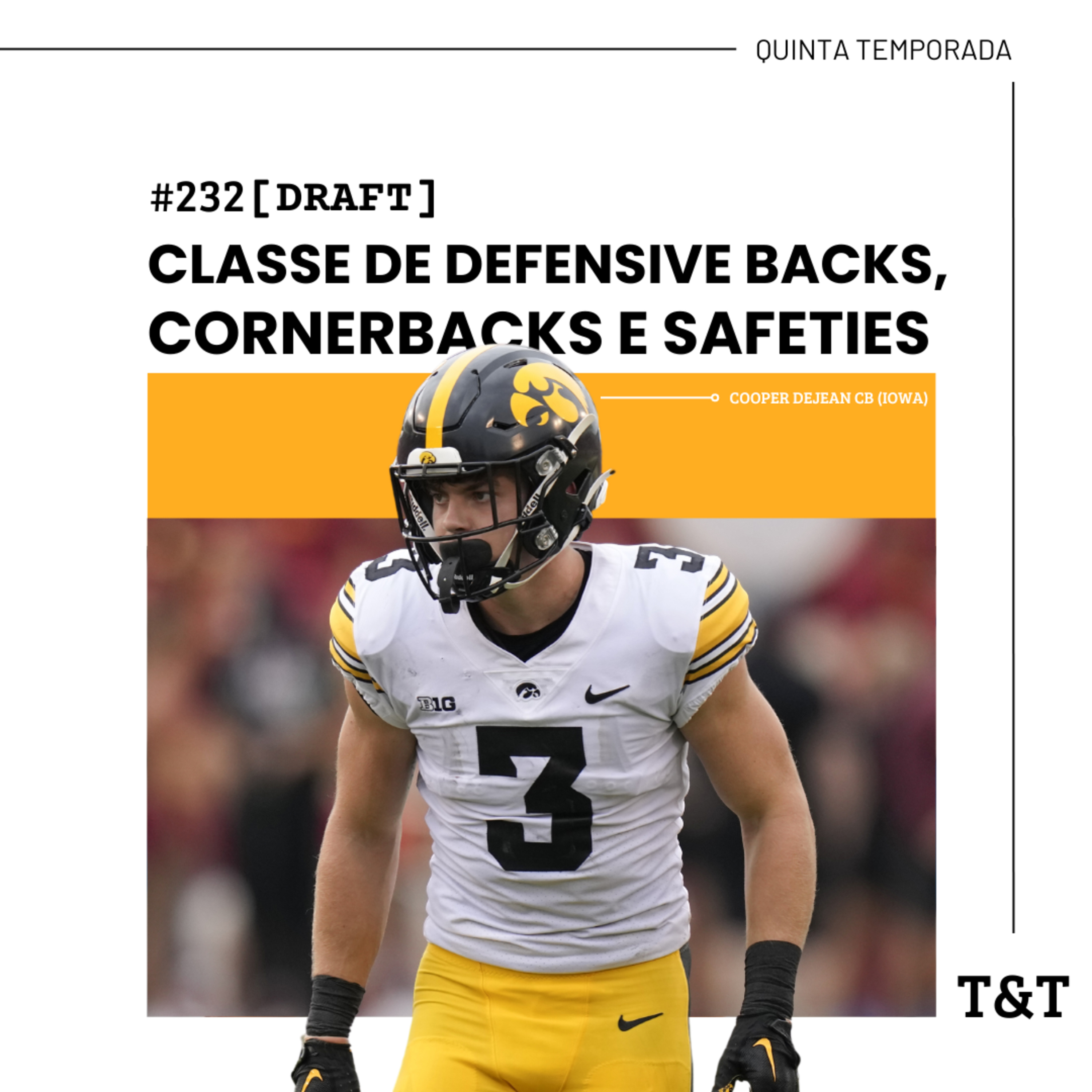 T&T NFL #232: DRAFT 2024 - Classe de Cornerbacks e Safeties episode artwork