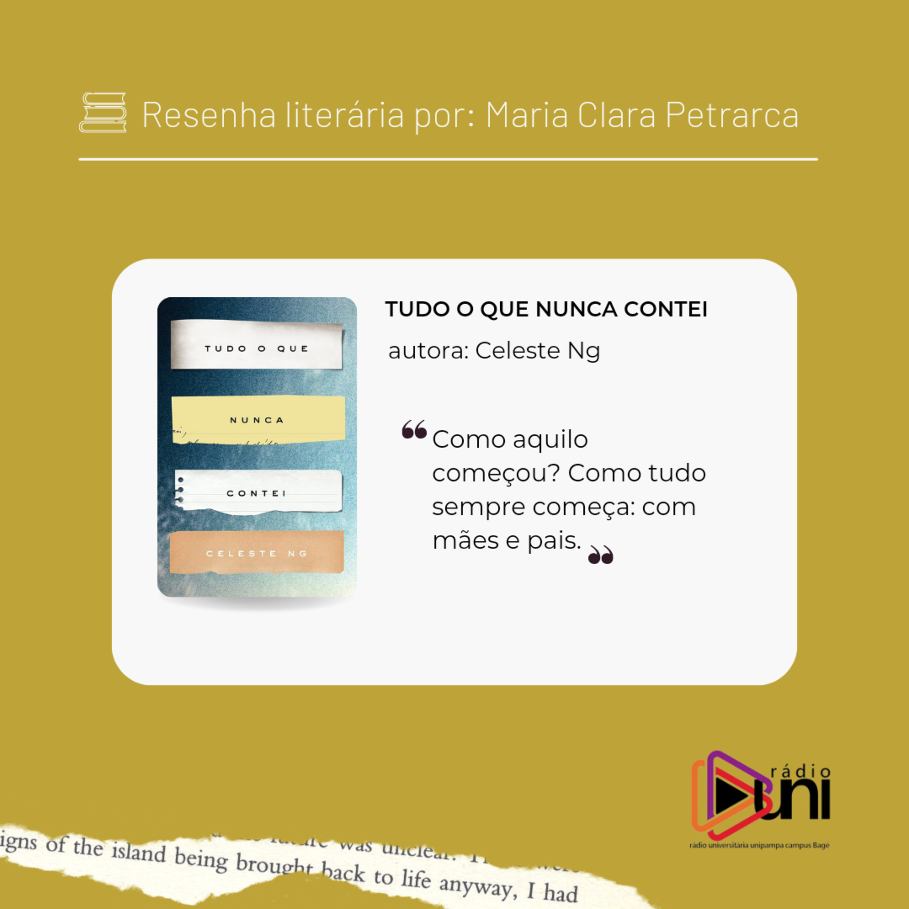 52. Resenha literária: Tudo o que eu nunca contei, de Celeste Ng episode artwork