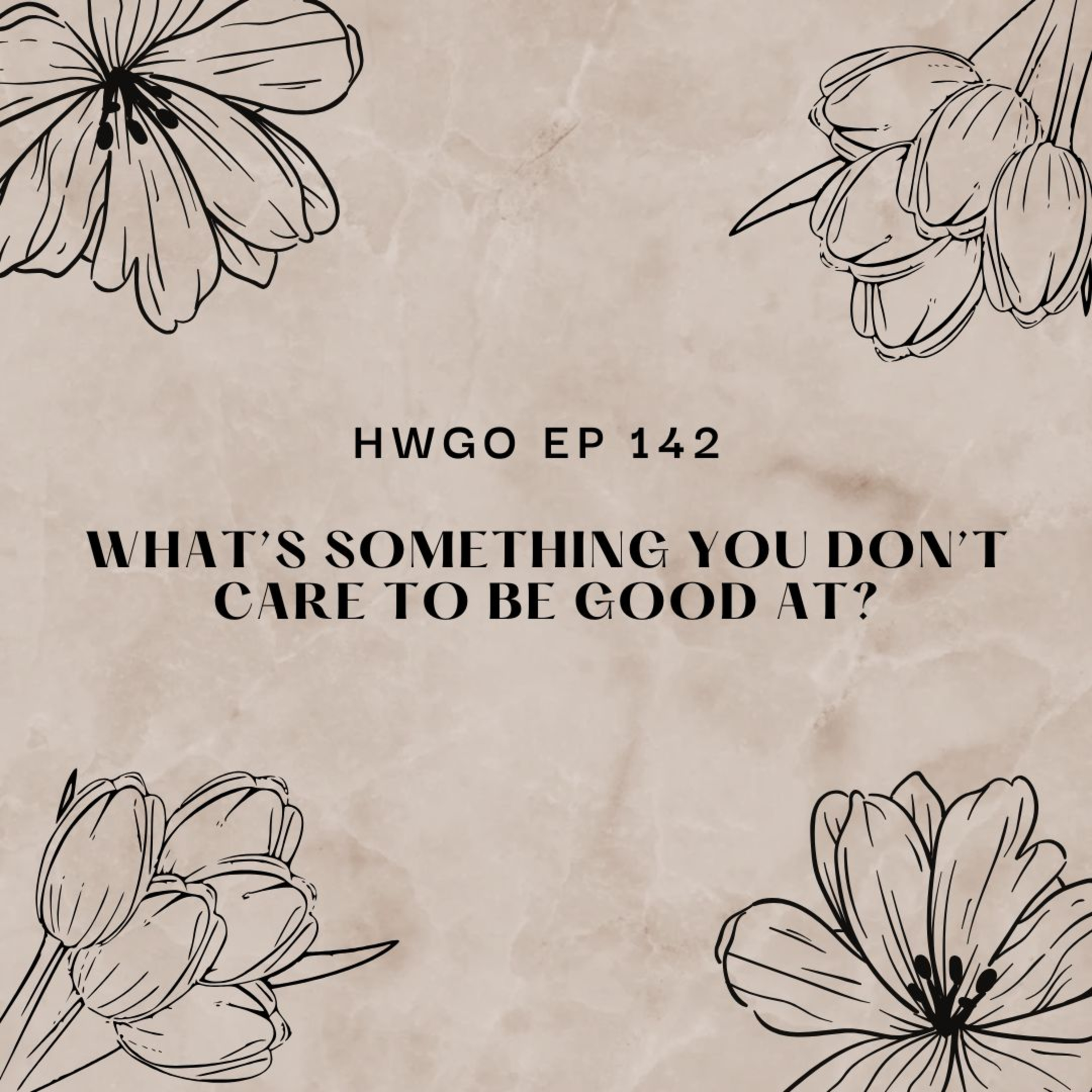 HWGO EP 142 What’s something you don’t care to be good at? episode artwork