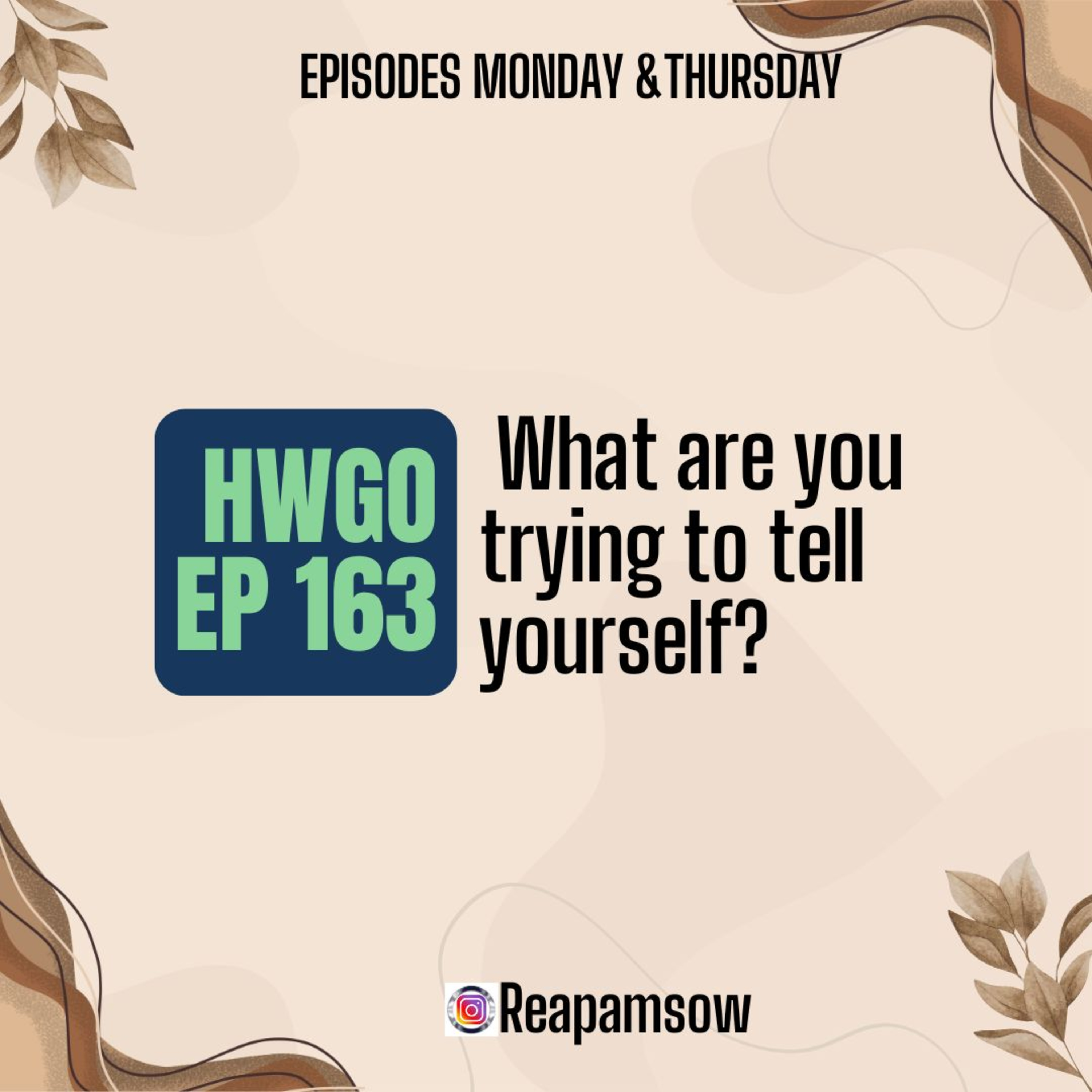 HWGO EP 163 What are you trying to tell yourself?  episode artwork