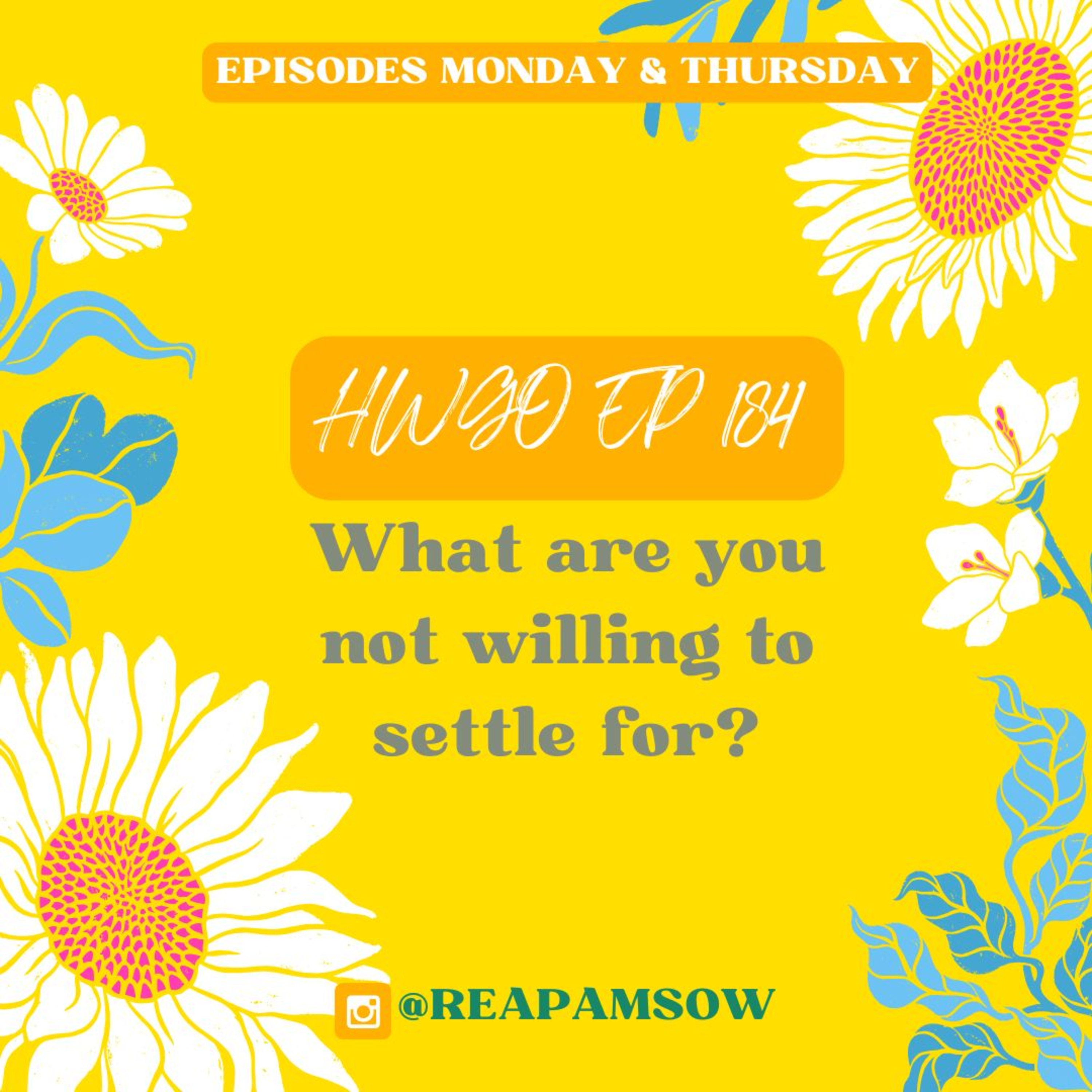 HWGO EP 184 What are you not willing to settle for? episode artwork