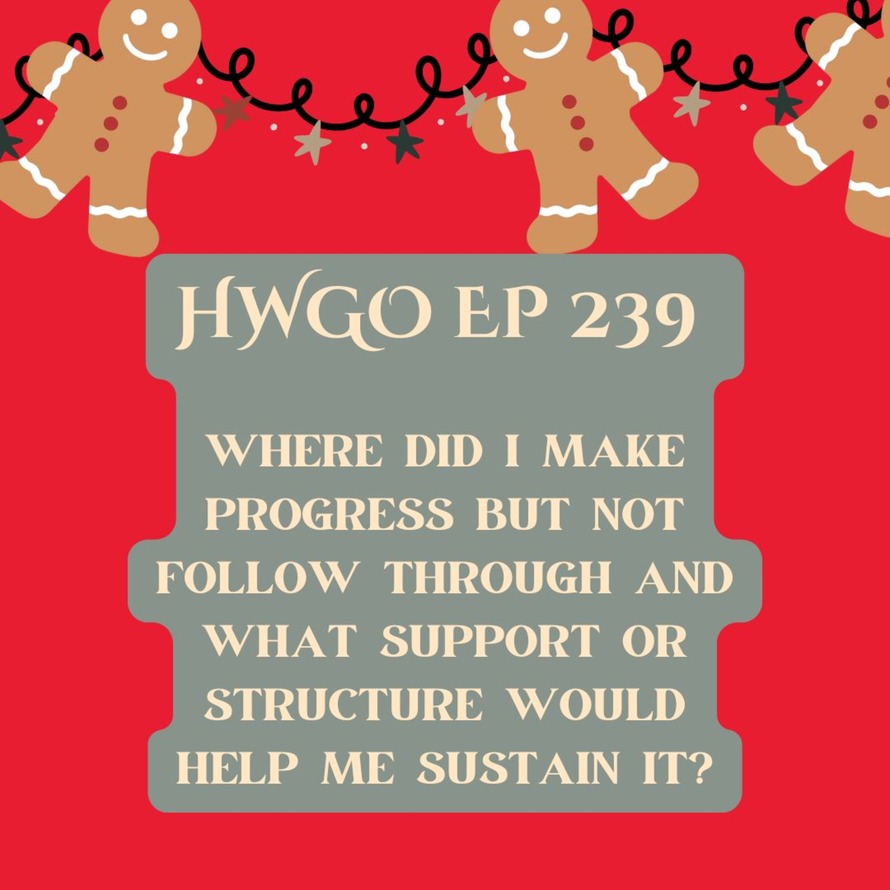 HWGO EP 239 Where did I make progress but not follow through and what support or structure would help me sustain it? episode artwork