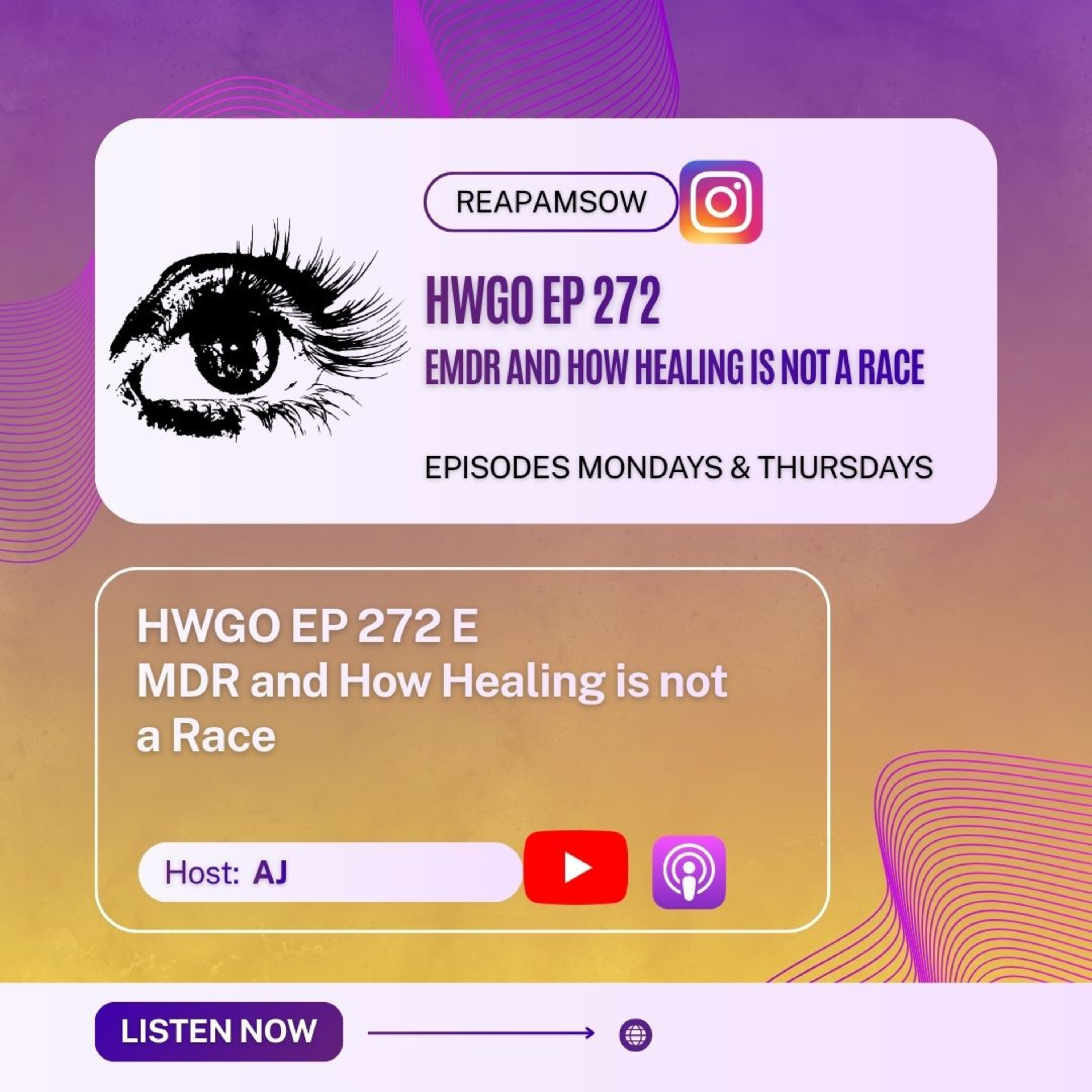 HWGO EP 272 EMDR and How Healing is not a Race episode artwork