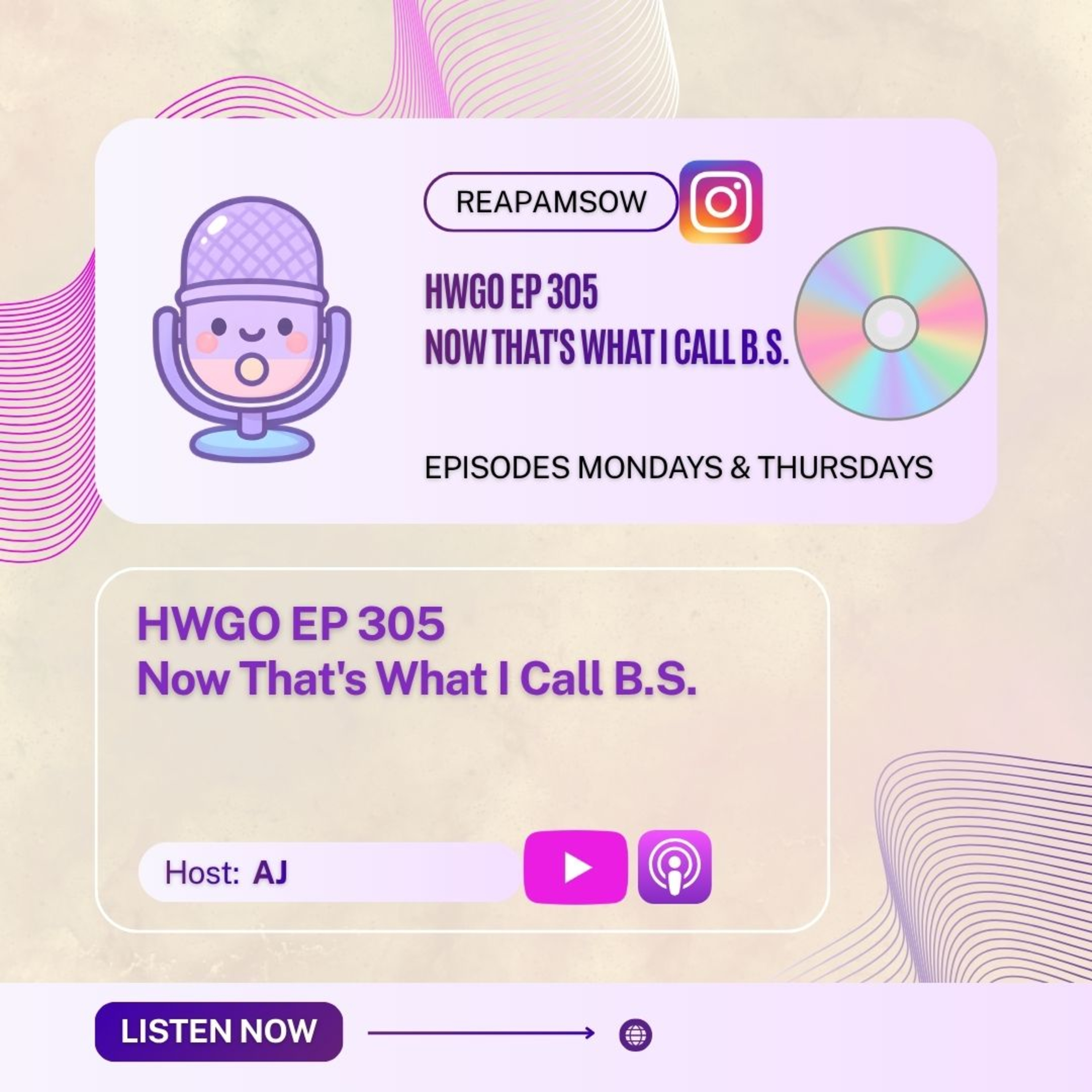 HWGO EP 305 Now That's What I Call B.S. episode artwork