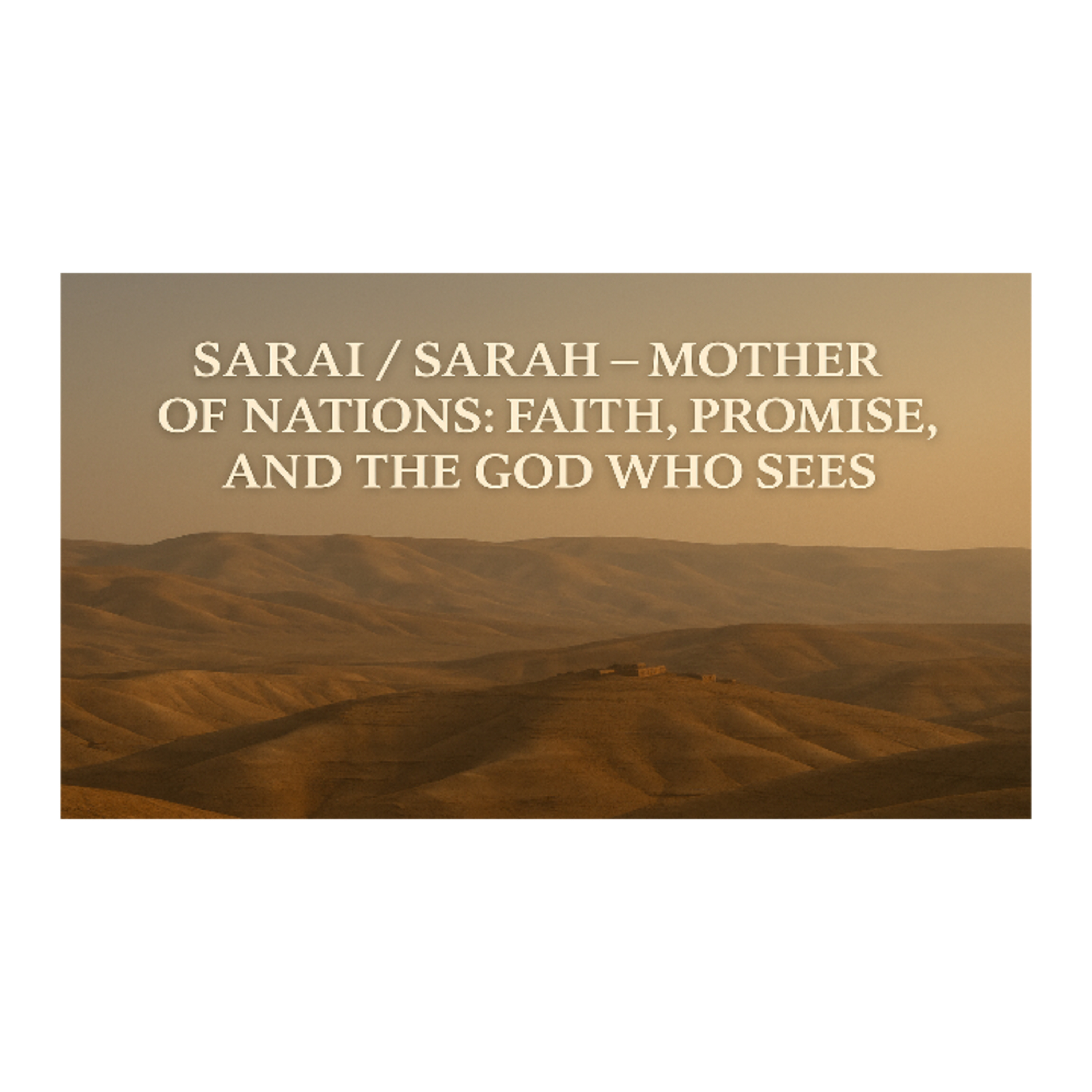 Sarai/Sarah Mother of Nations: Faith, Promise and the God Who Sees Sarai/Sarah Mother of Nations: Faith, Promise and the God Who Sees