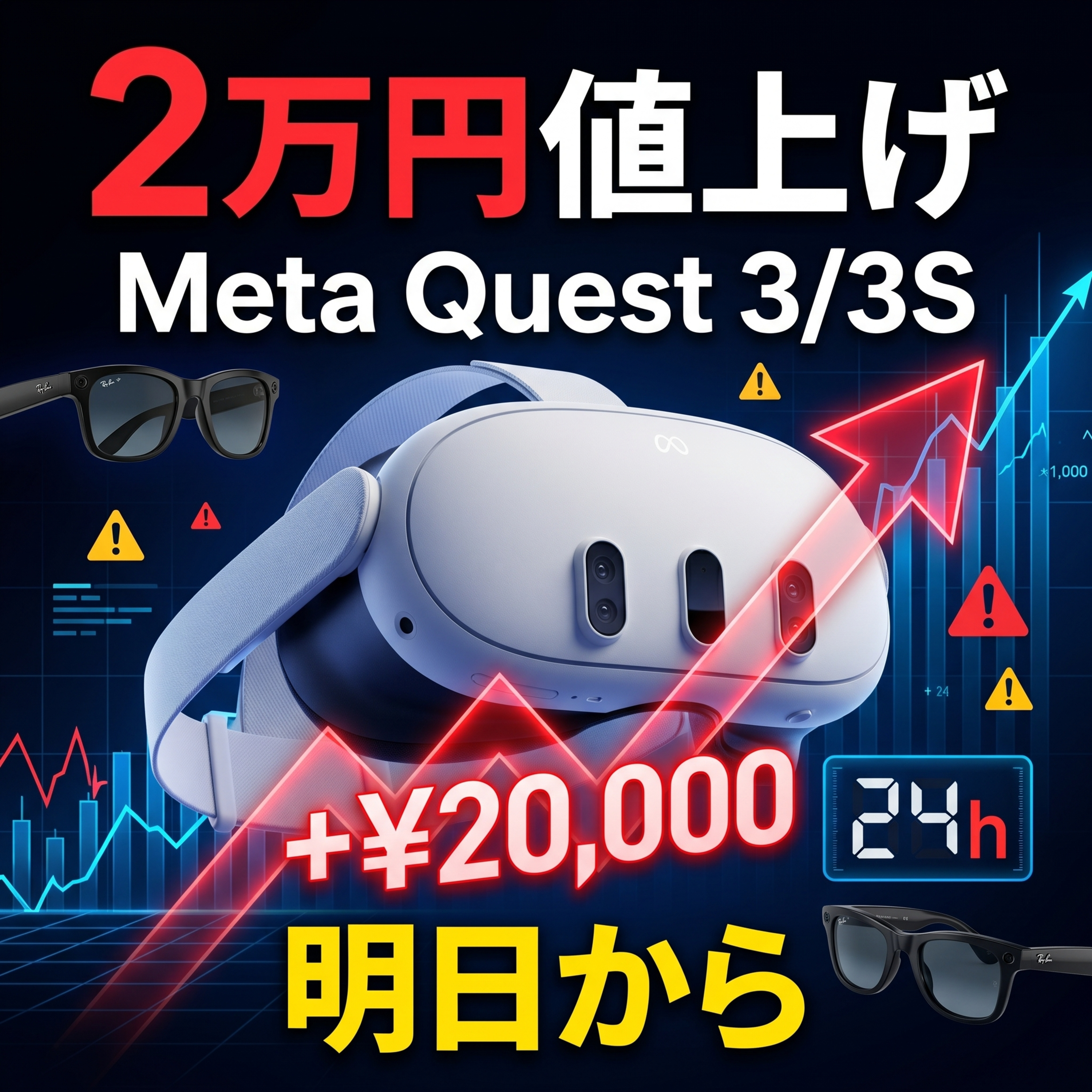 ⚠️明日、あなたは2万円損します🥺Meta Qest 3/3S大幅値上げ！VRゴーグルのメリット＆魅力＋MetaのAIグラス