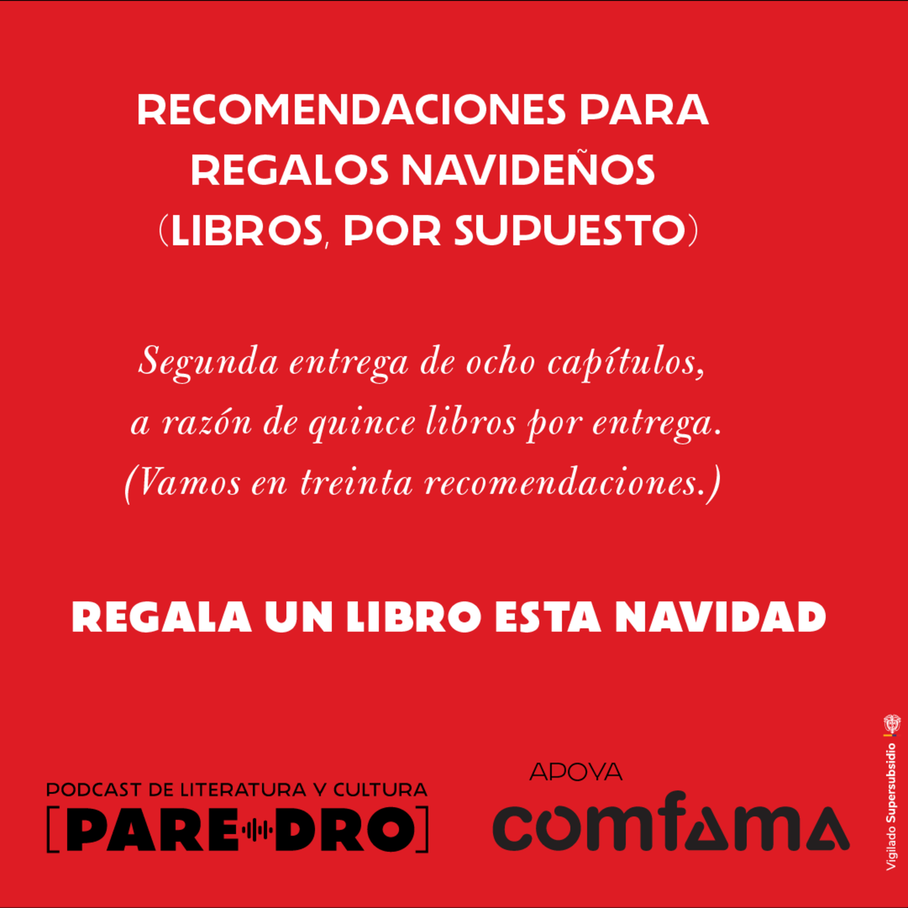 Recomendaciones de libros para regalar esta navidad // 2/8// Comfama y Paredro Podcast episode artwork