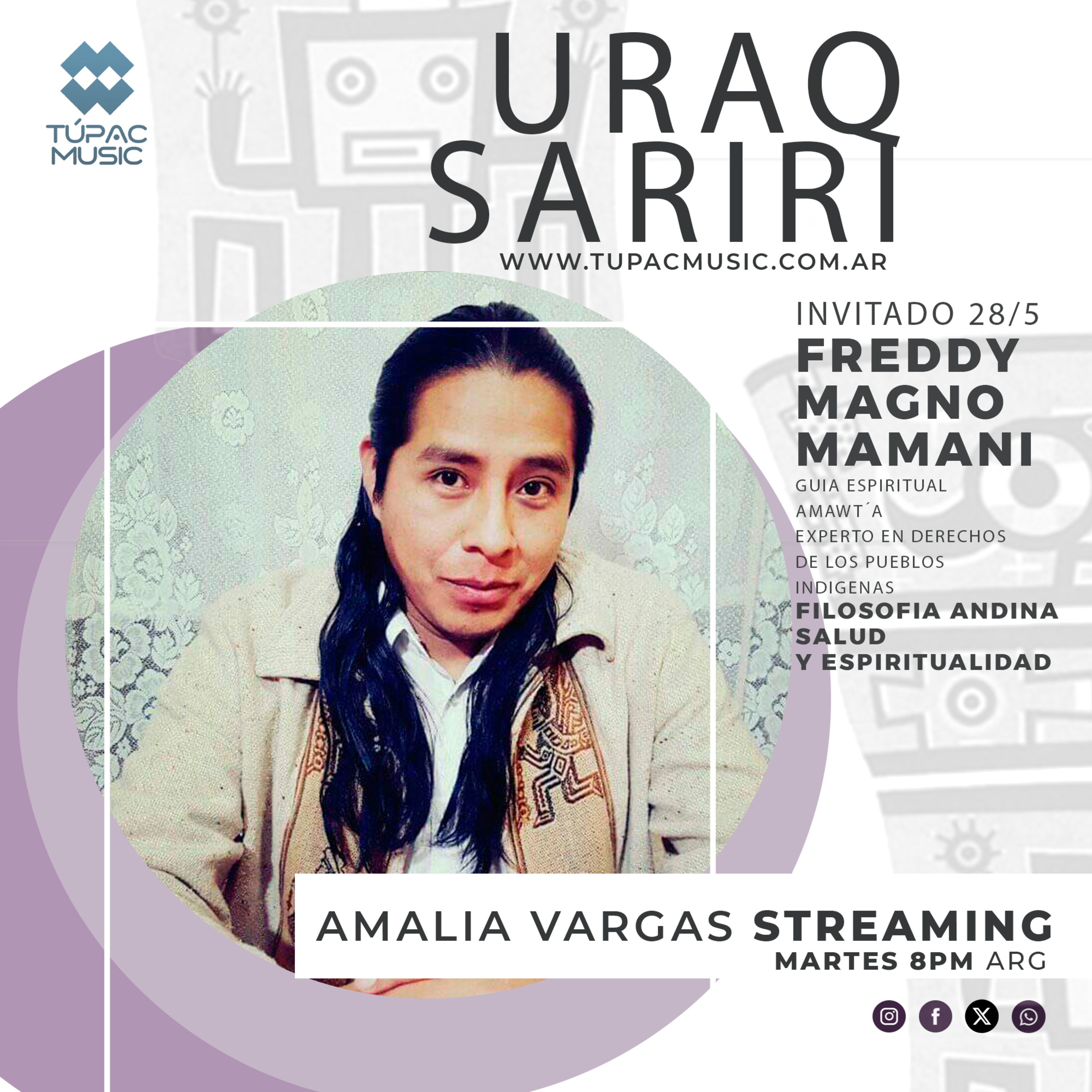 "FILOSOFÍA ANDINA,SALUD Y ESPIRITUALIDAD,Freddy M. M. Mollo” #tupacmusic #uraqsariri episode artwork