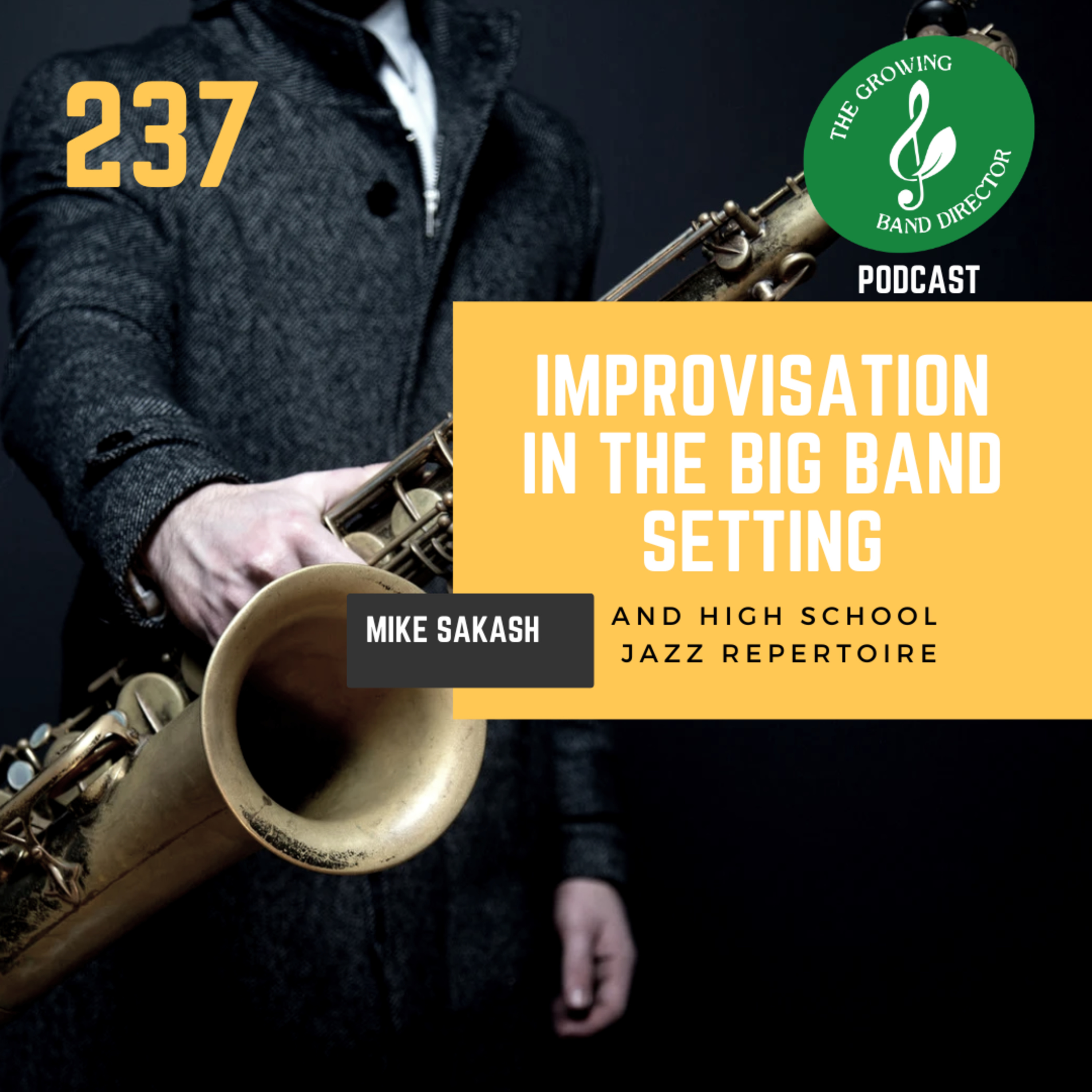 237 Improvisation in the Big Band Setting and HS Jazz Repertoire with Mike Sakash episode artwork