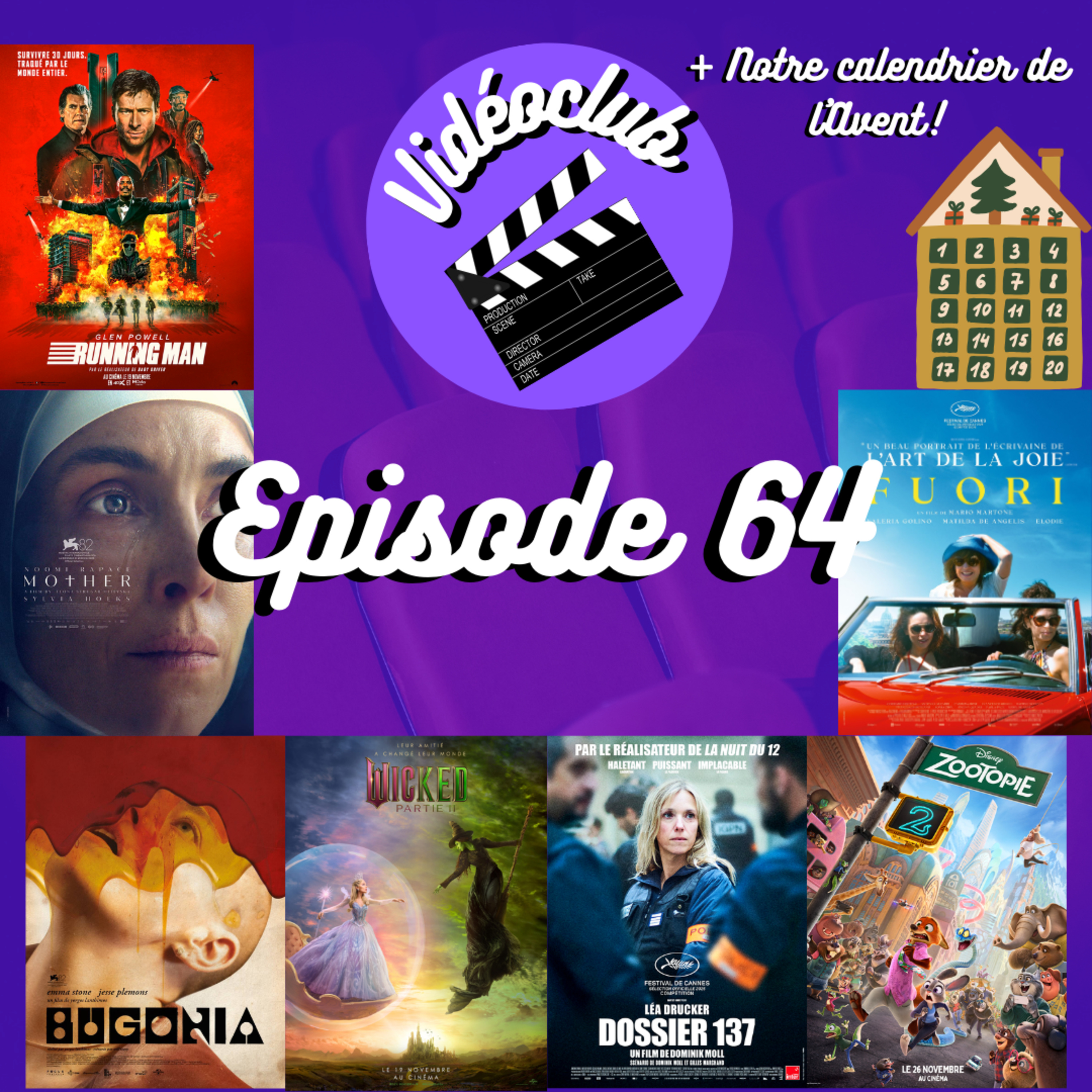 Ep.64 - Vidéoclub (Wicked for good, Bugonia, Dossier 137, Zootopia 2, Fuori, Running Man & Mother)