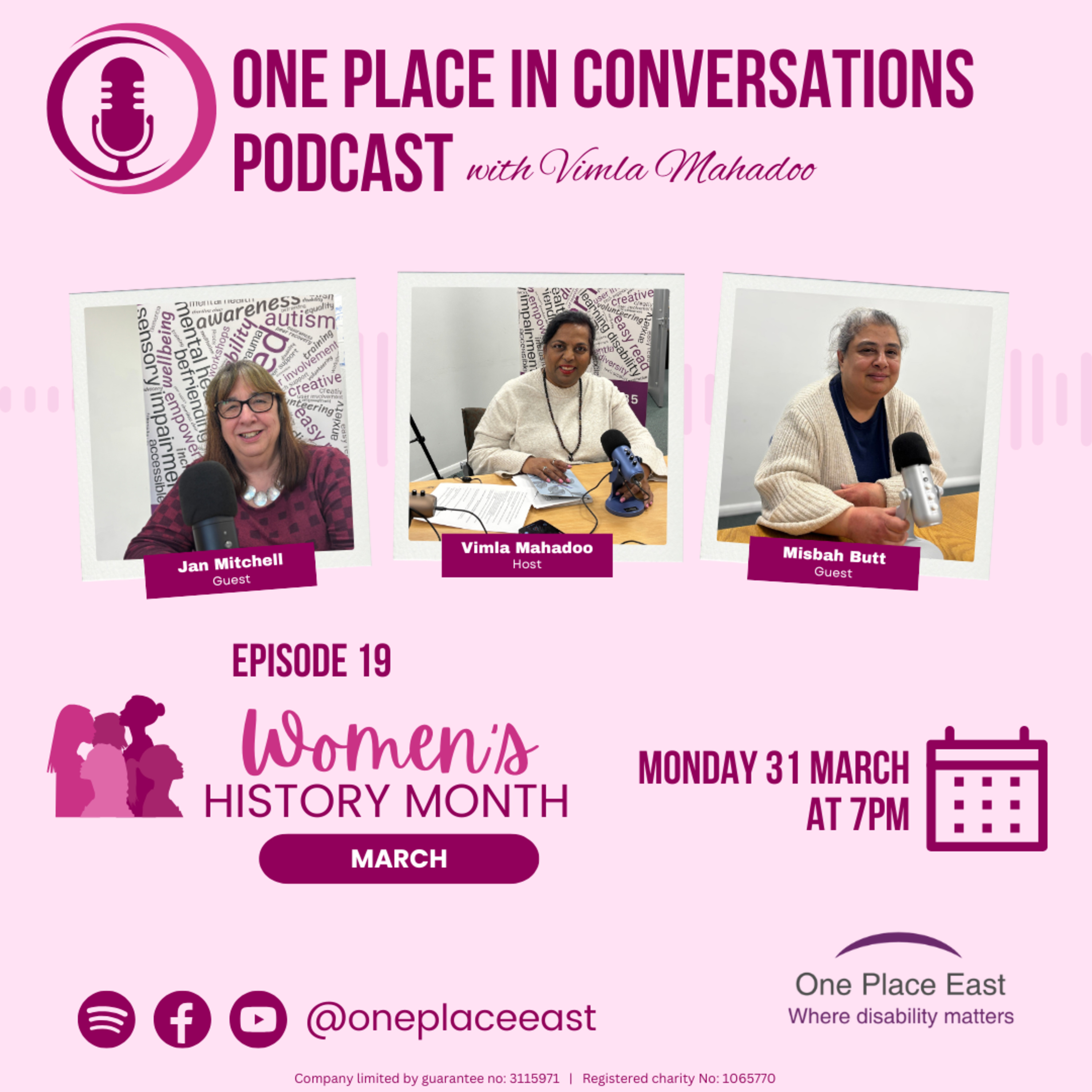 EP 19 One Place In Conversations: Women's History Month 2025 episode artwork