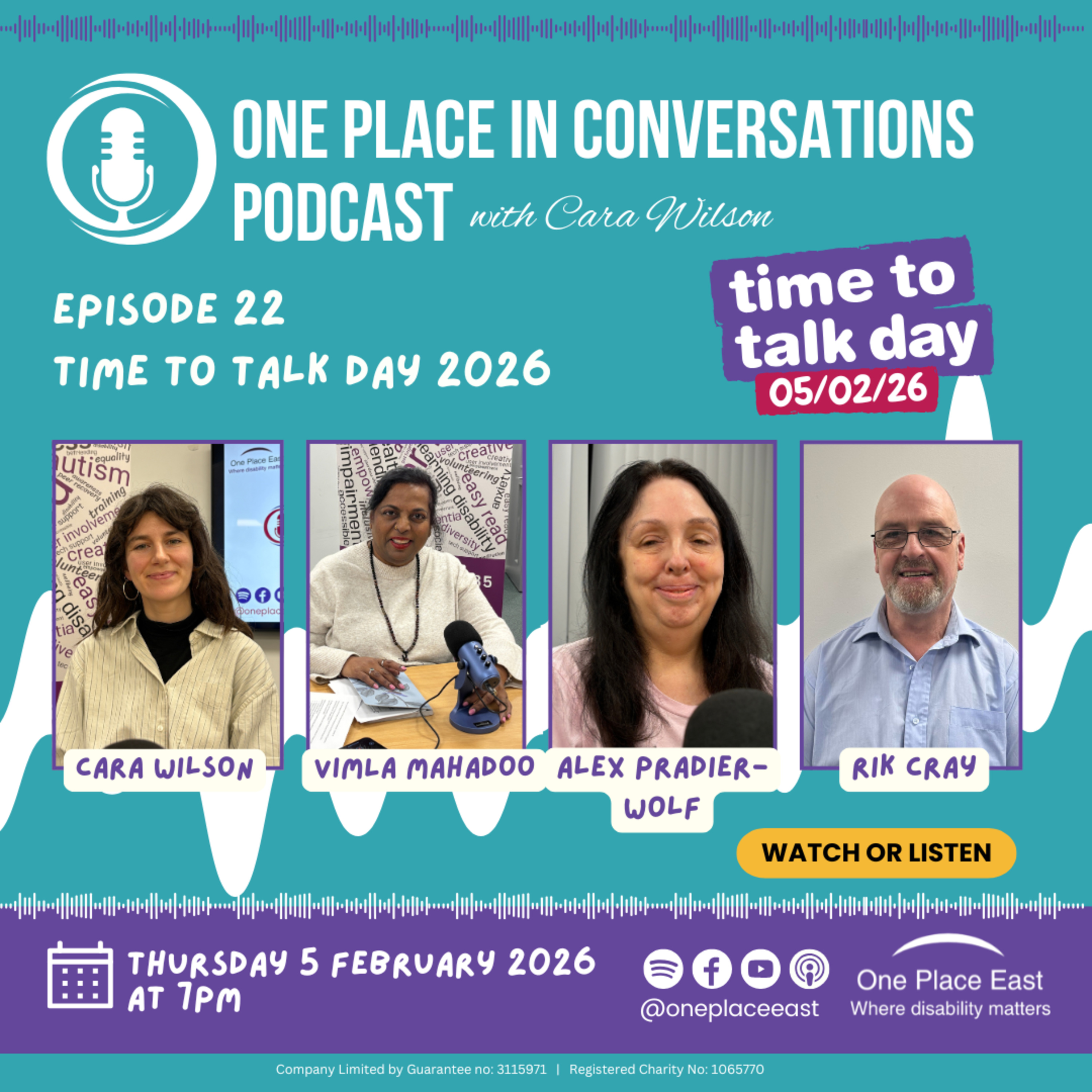 EP 22 One Place in Conversations: Time to Talk Day 2026 episode artwork