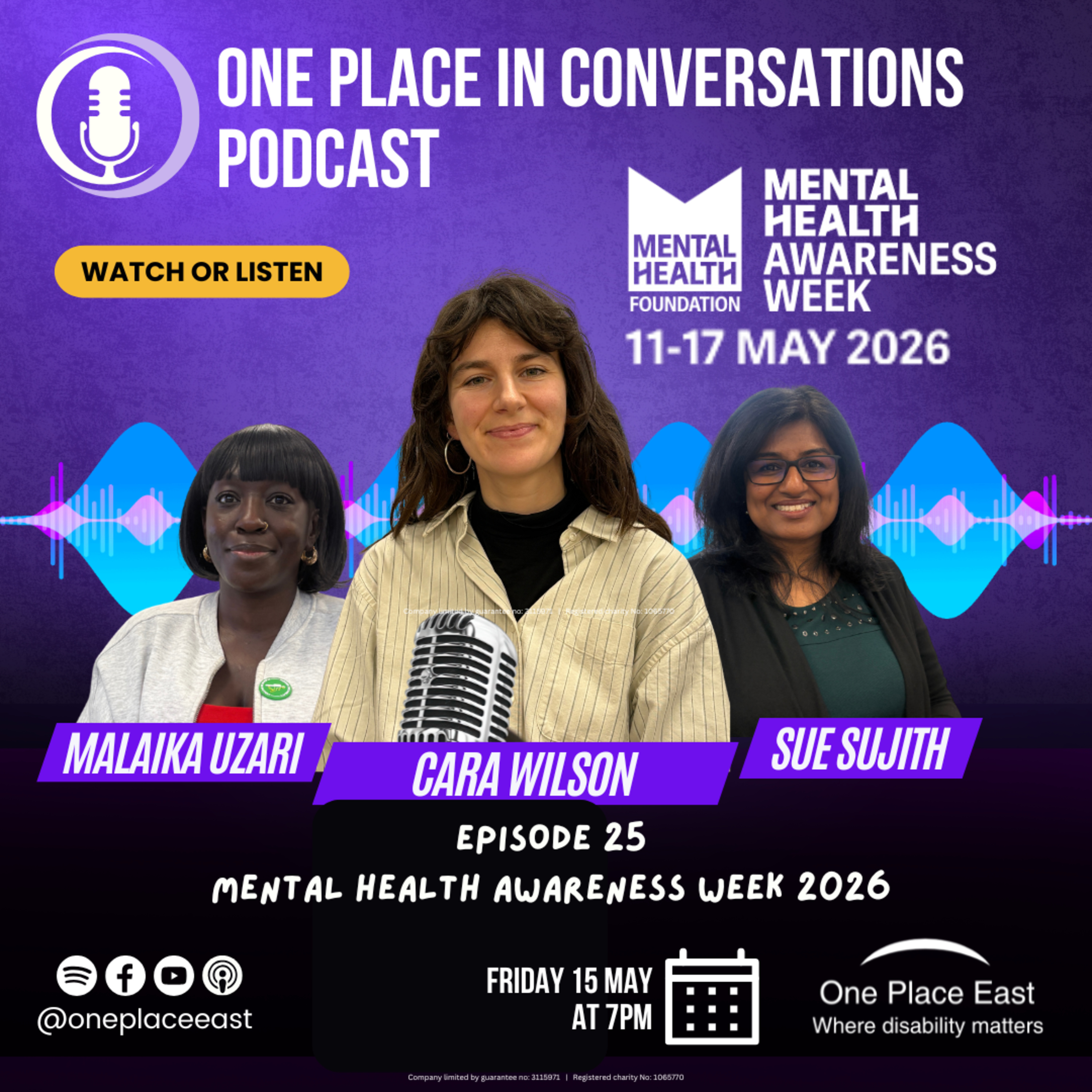 EP 25 One Place in Conversations: Mental Health Awareness Week 2026 episode artwork