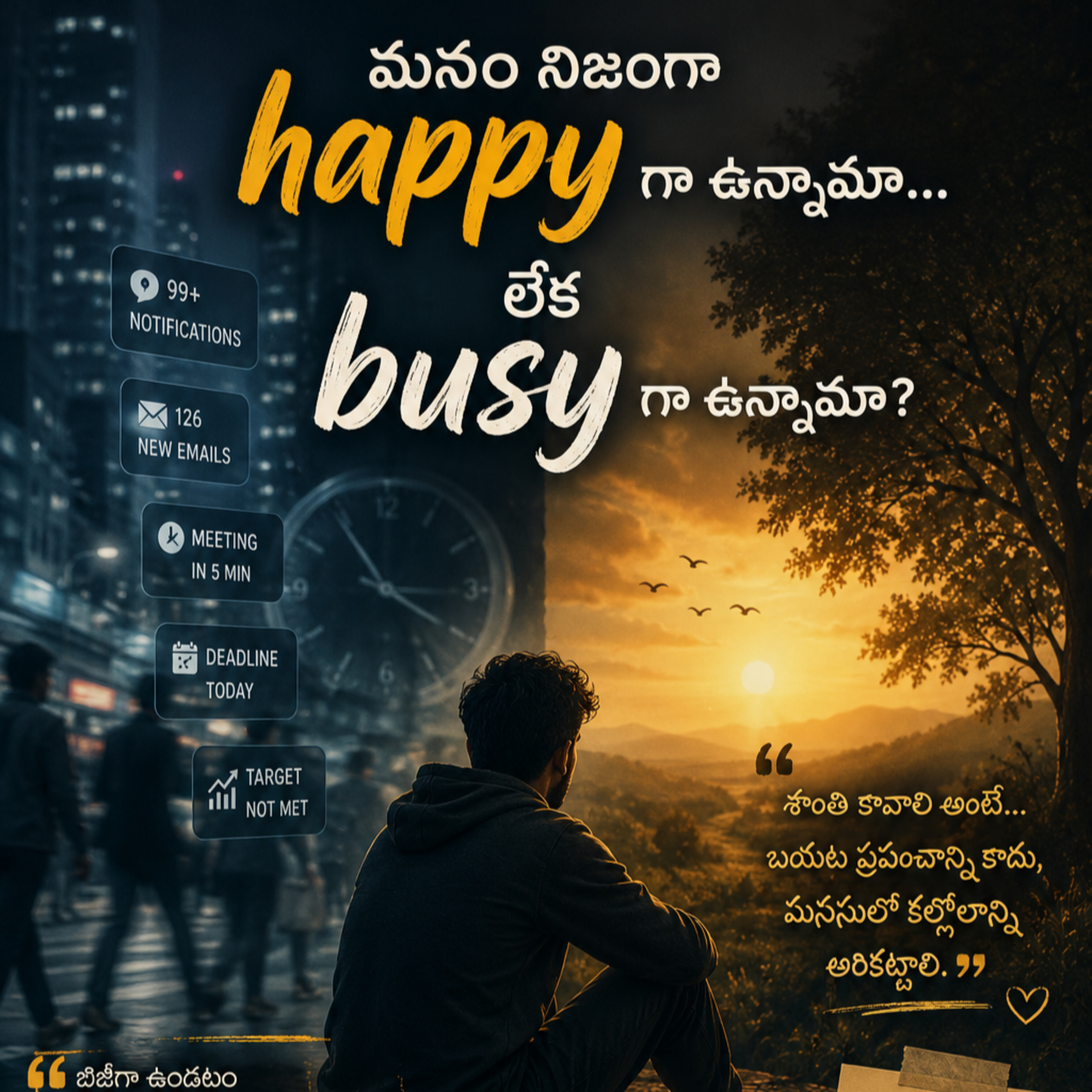 #163 మనం నిజంగా happy గా ఉన్నామా… లేక busy గా ఉన్నామా? | Telugu Podcast | Telugu