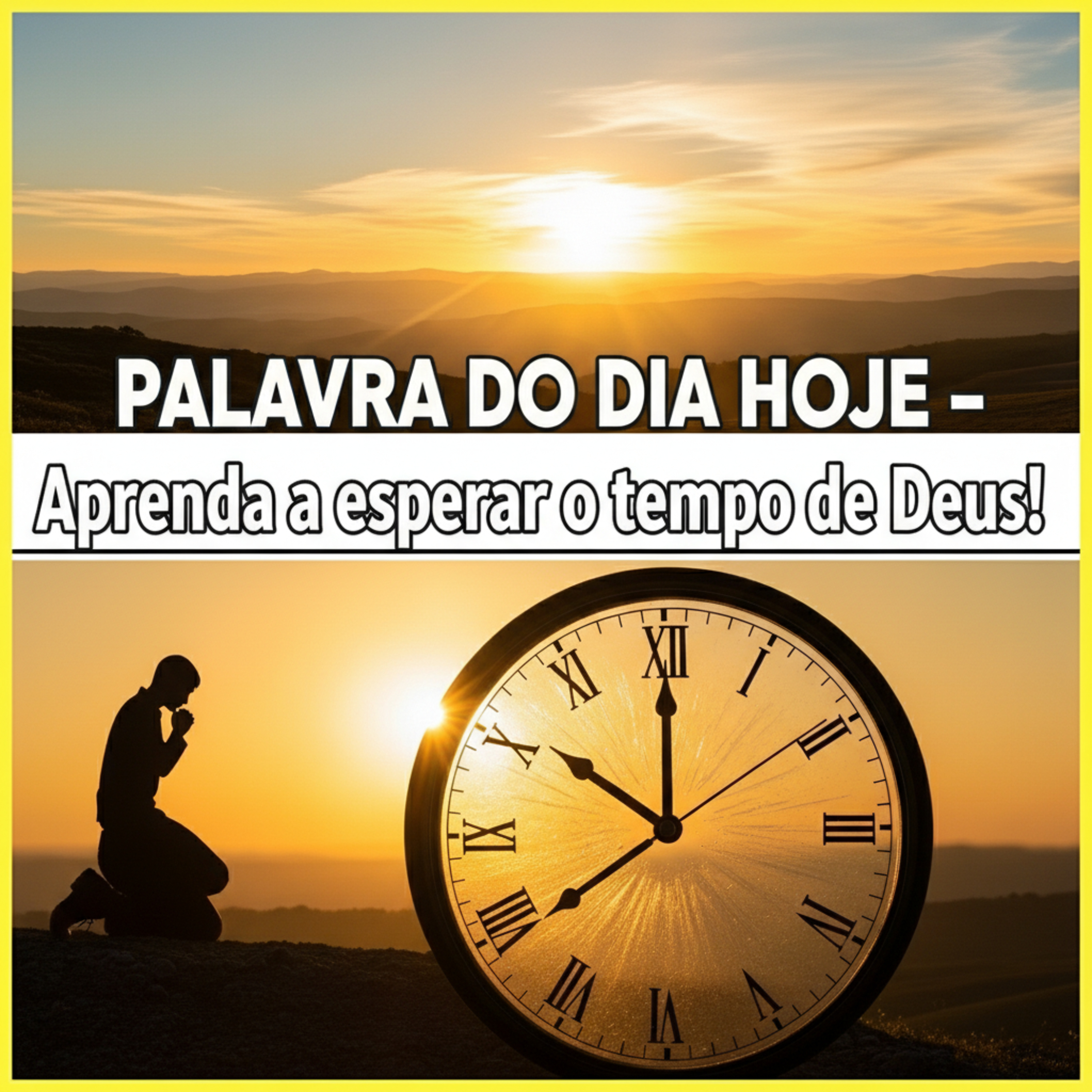 Palavra do Dia Hoje - Saiba esperar o Tempo de Deus! ⏳