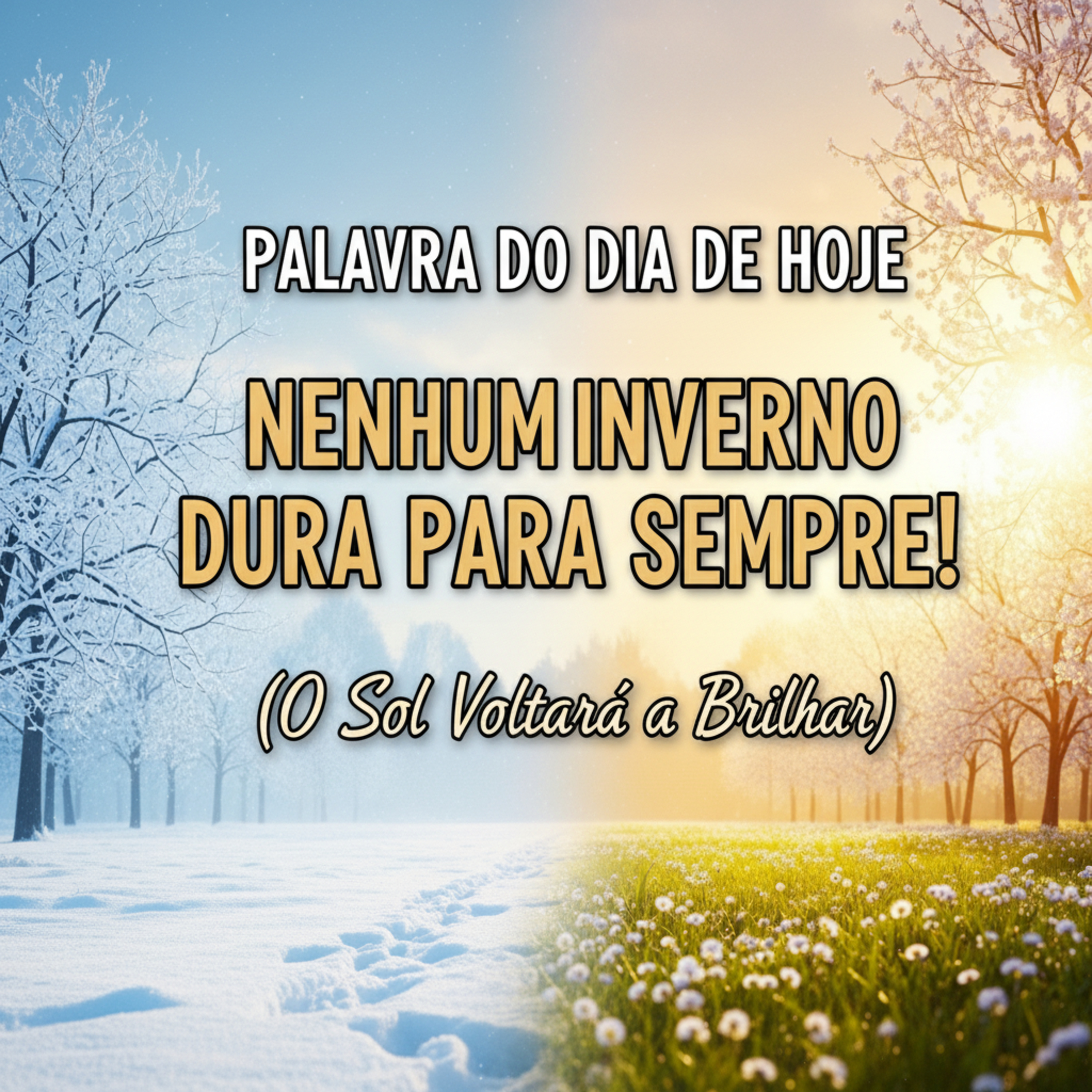 Palavra do Dia Hoje - Nenhum Inverno Dura Para Sempre! (☀️ O Sol Voltará a Brilhar)