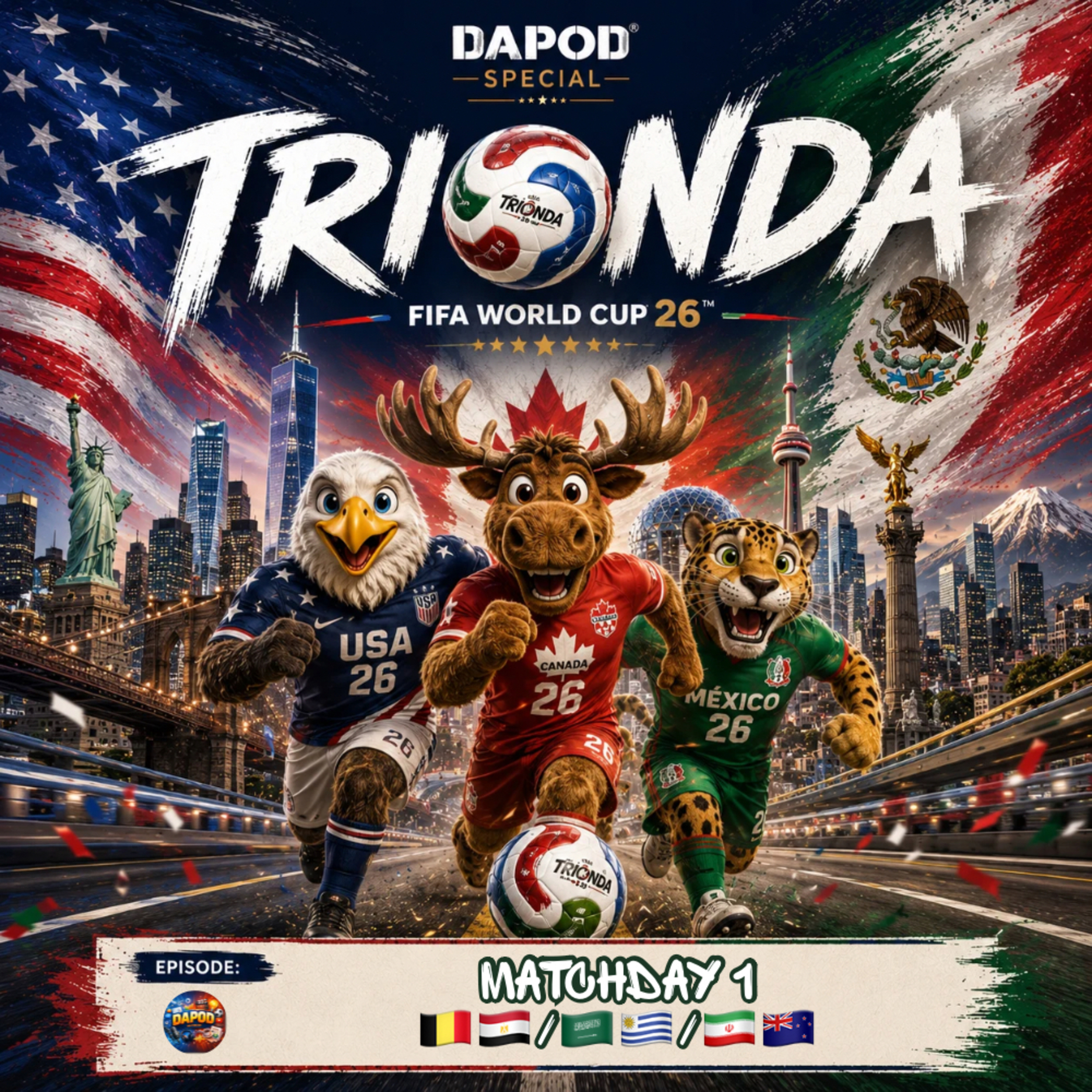 Preview Matchday 1 🇧🇪🇪🇬/🇸🇦🇺🇾/🇮🇷🇳🇿 episode artwork