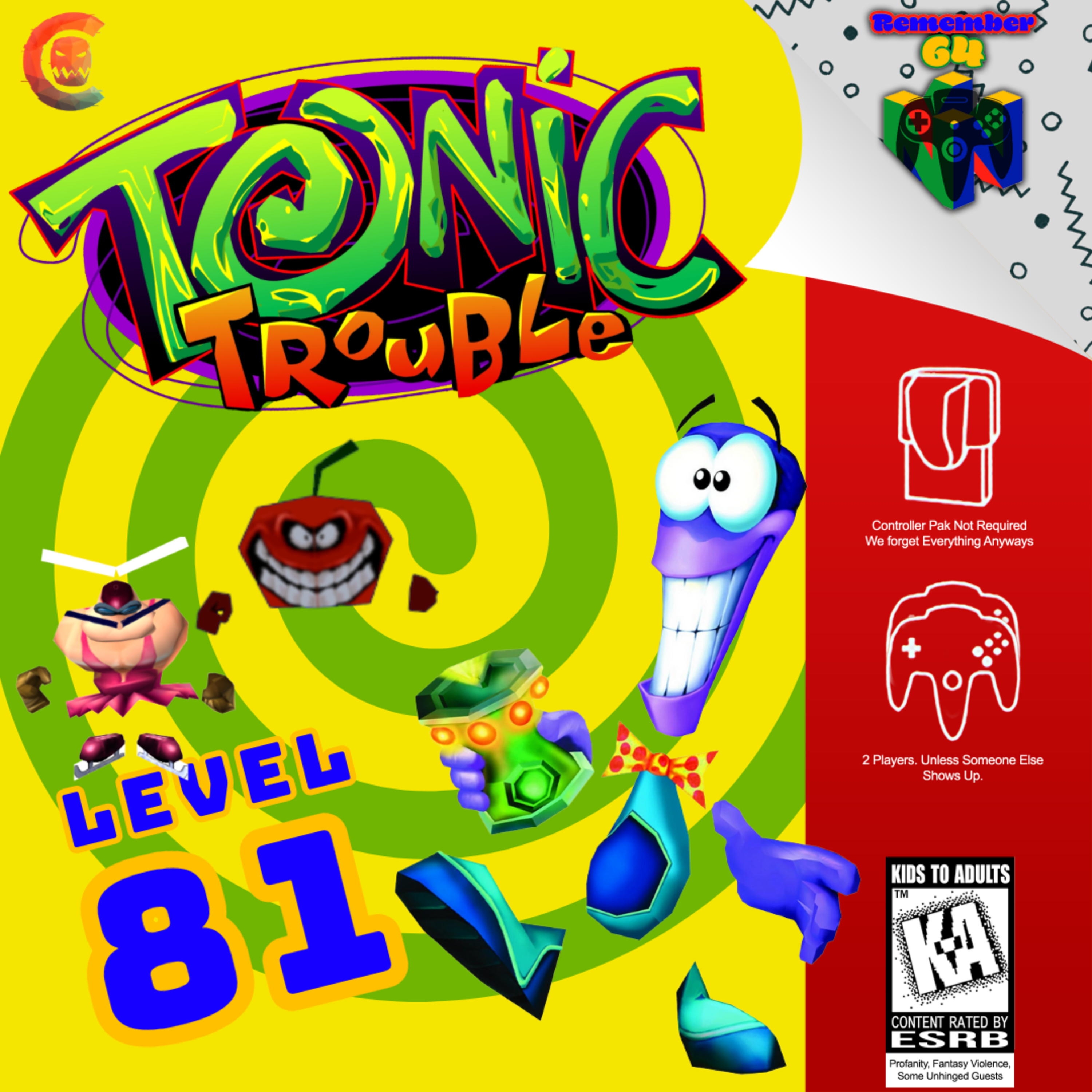 Level 81 - Tonic Trouble - Early, Purple Rayman Platforming