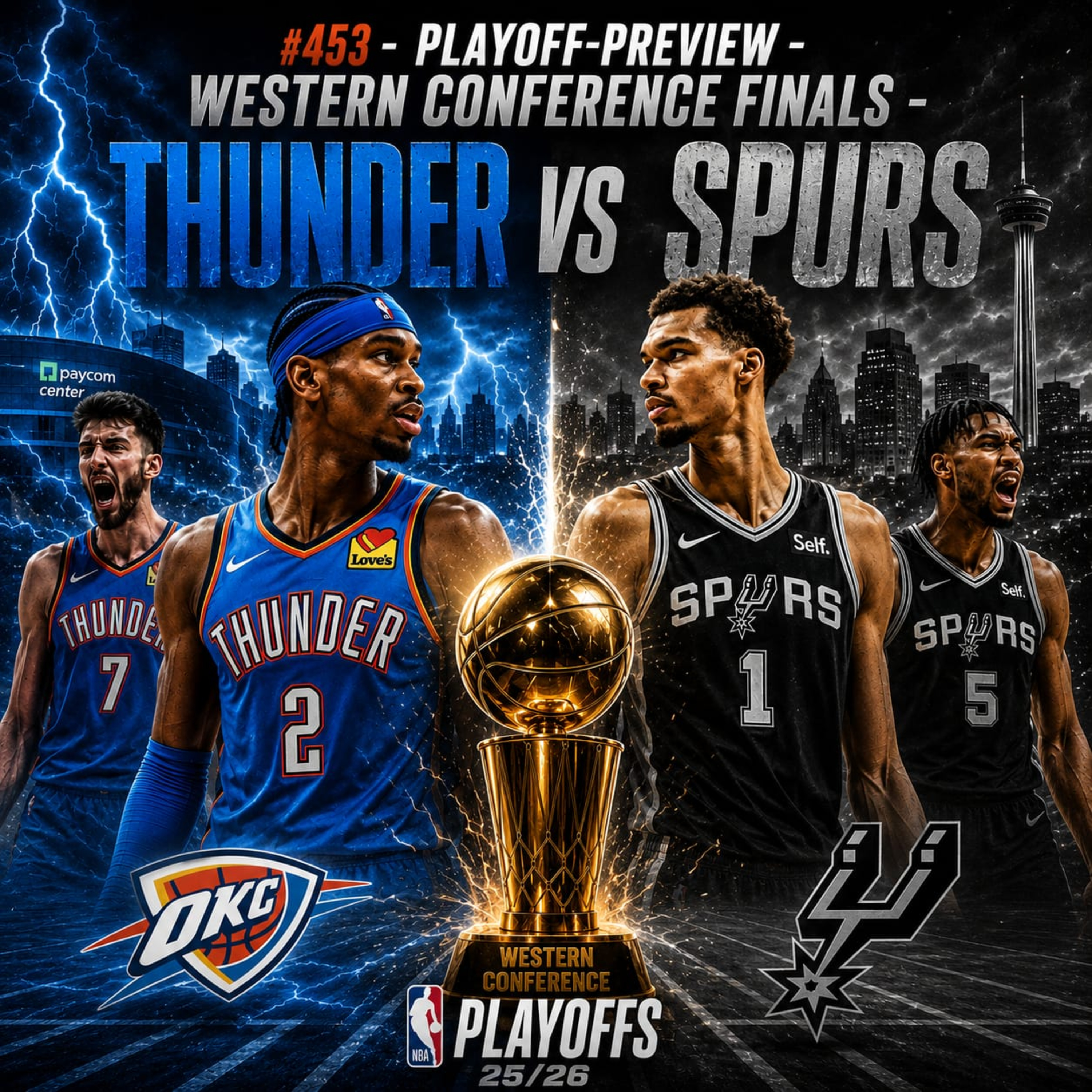 #453 - Playoff-Preview - Western Conference Finals - Thunder VS Spurs mit Tobi Bühner episode artwork