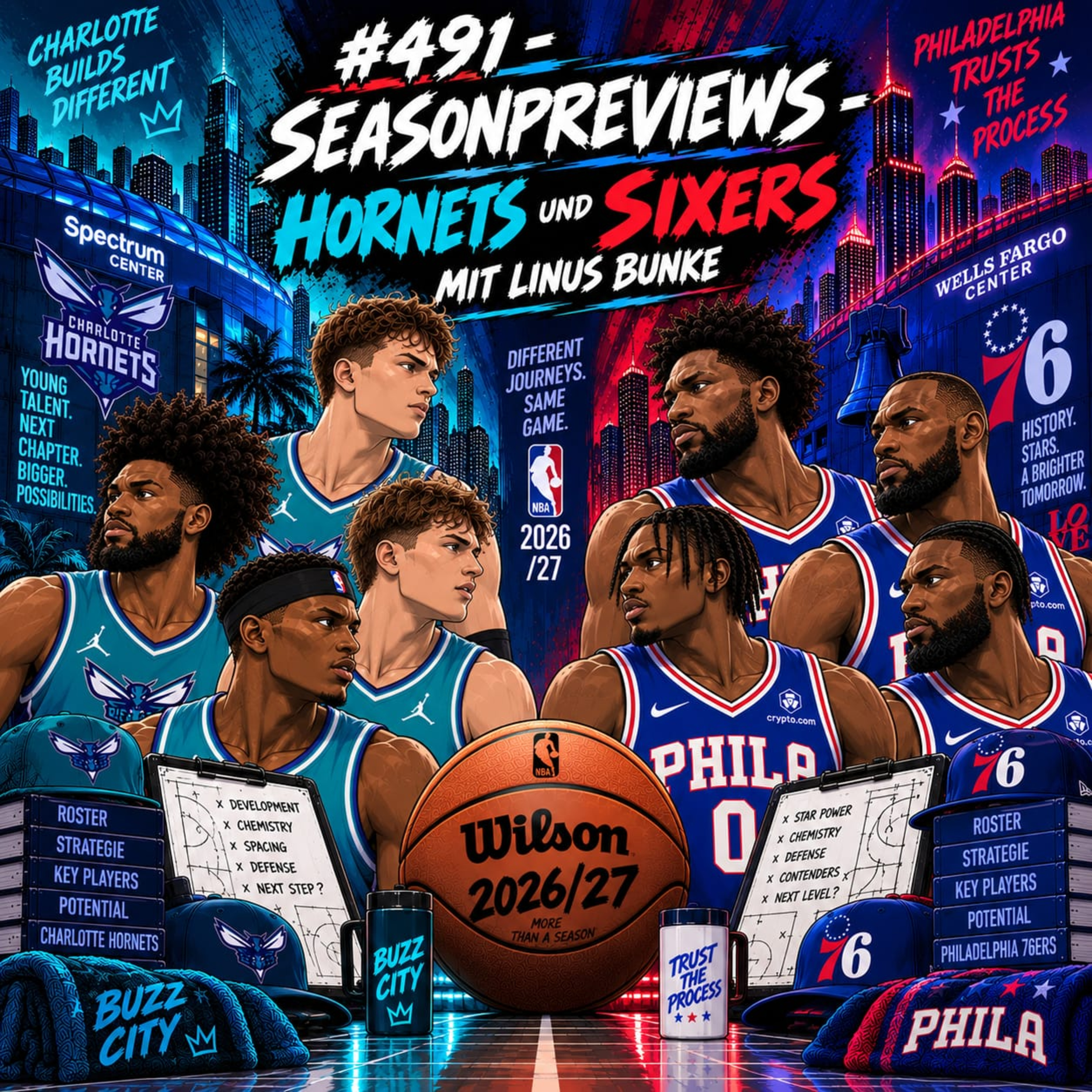 #491 - Seasonpreviews - Hornets und Sixers mit Linus Bunke episode artwork