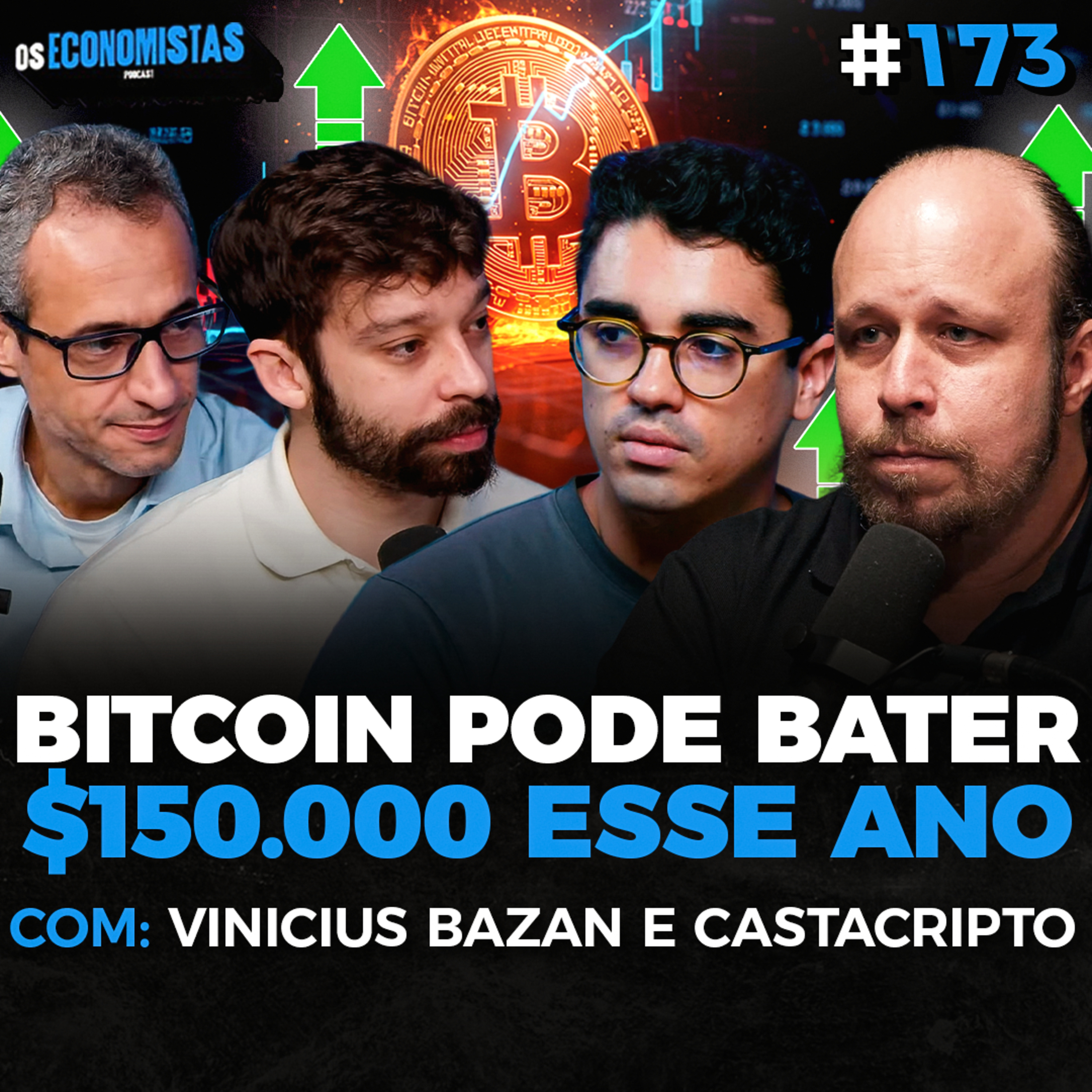 BITCOIN RUMO A $150 MIL? É HORA DE VENDER CRIPTOS? (Bazan e Castacrypto) | Os Economistas 173  episode artwork