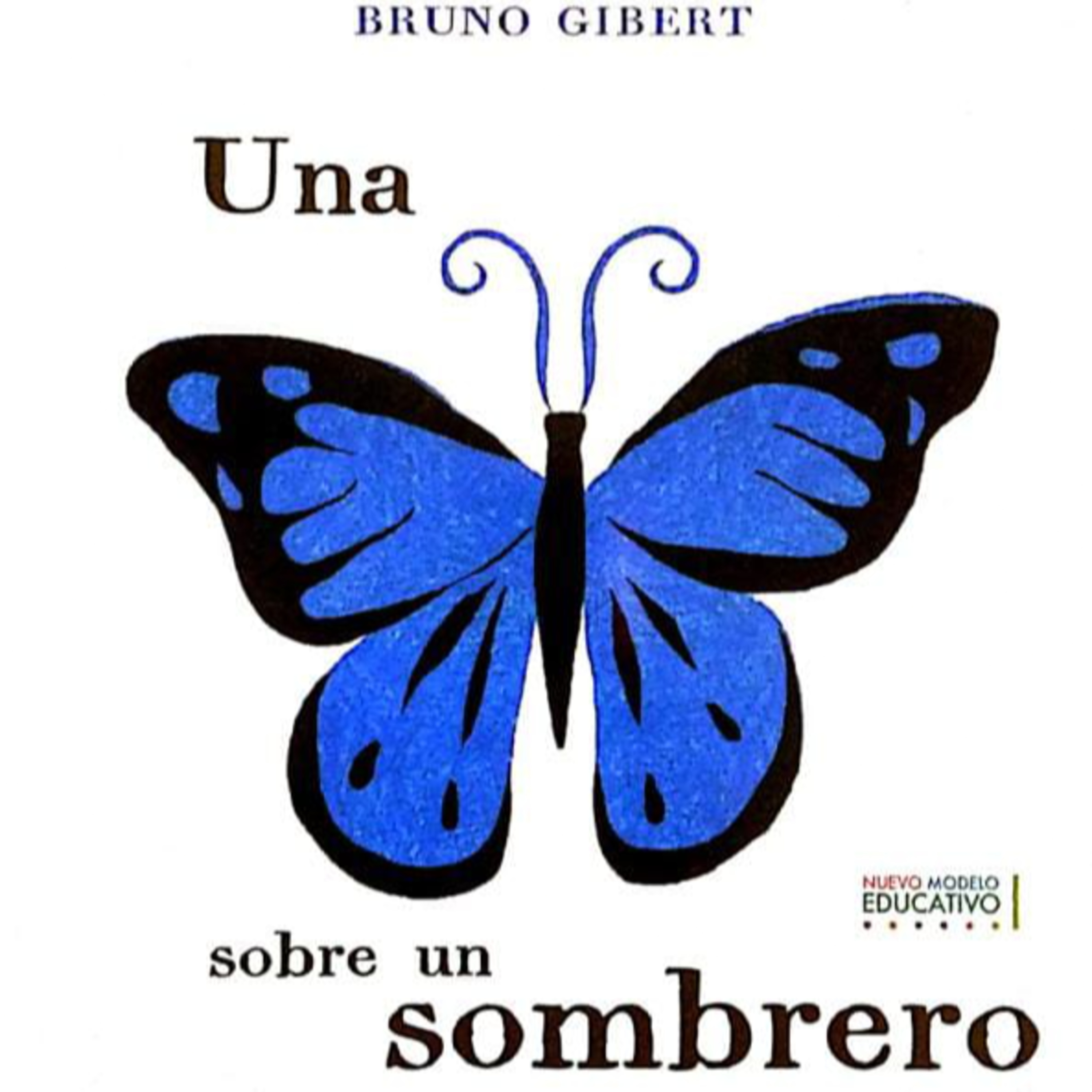 Una mariposa sobre un sombrero.