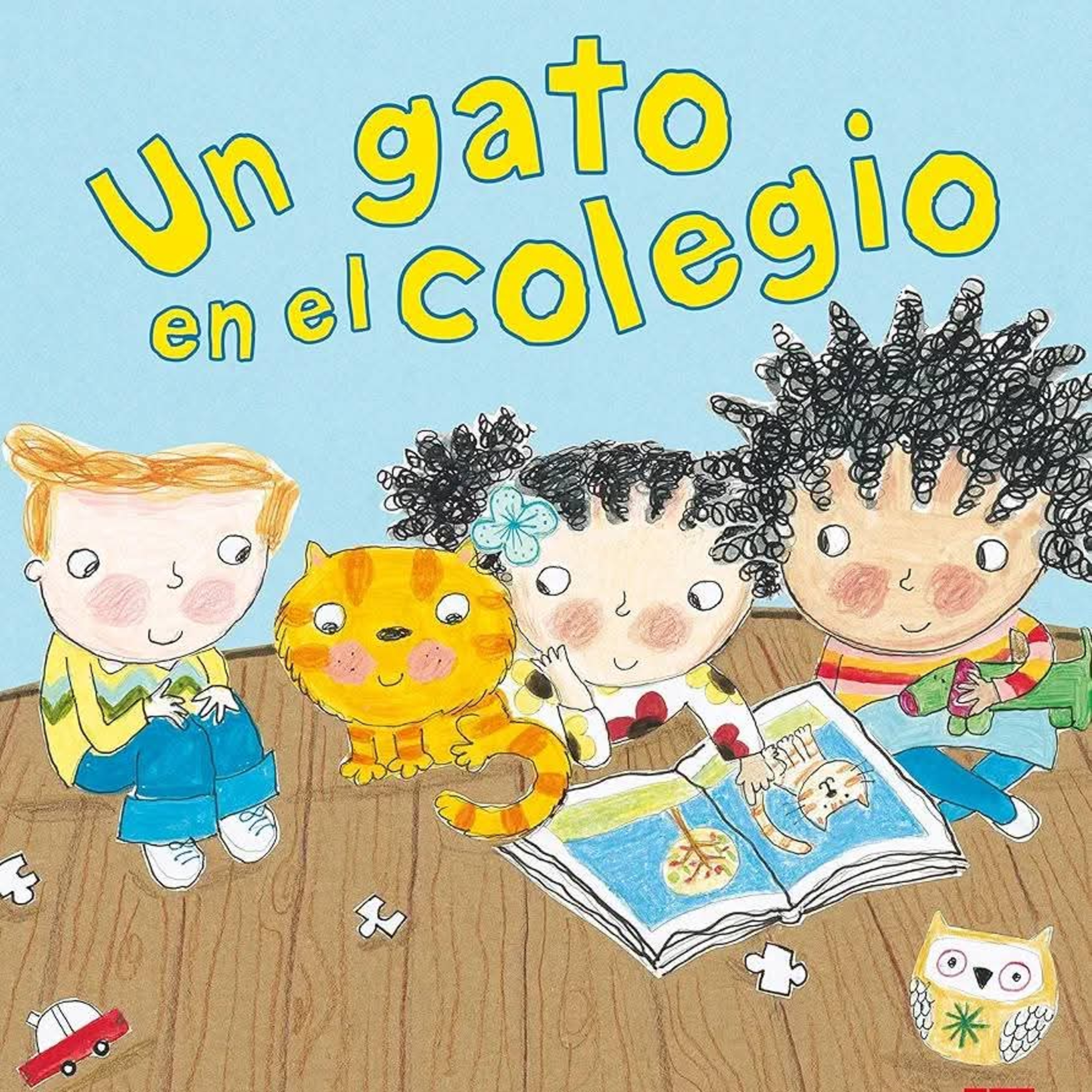 Un gato en el colegio.