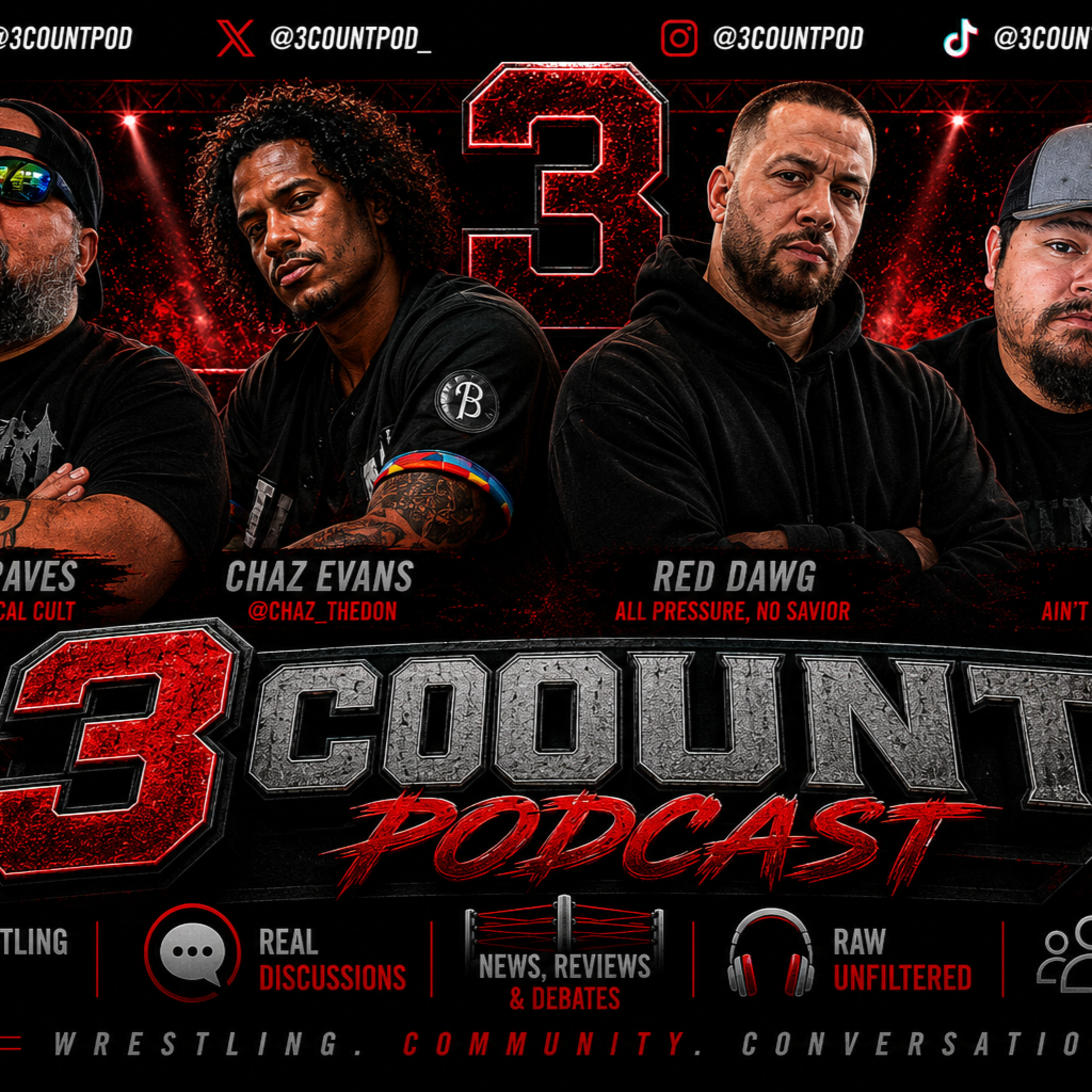 The 3 Count Podcast Presents: Chaz & Friends — The One With The Theme Songs, Oba Femi & AEW episode artwork