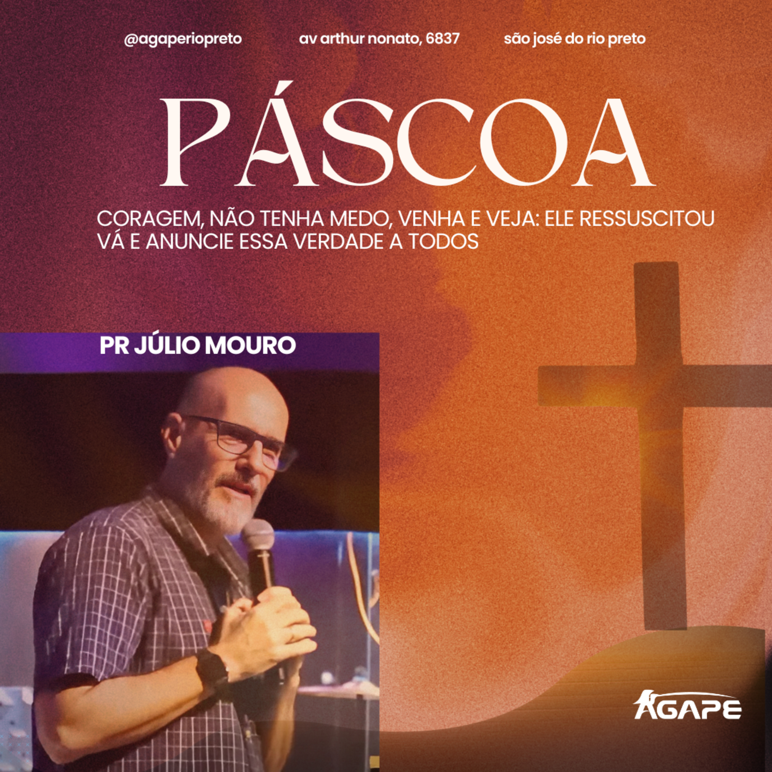 230. Páscoa - Não tenha medo, venha e veja Ele ressuscitou - pr Julio Mouro episode artwork