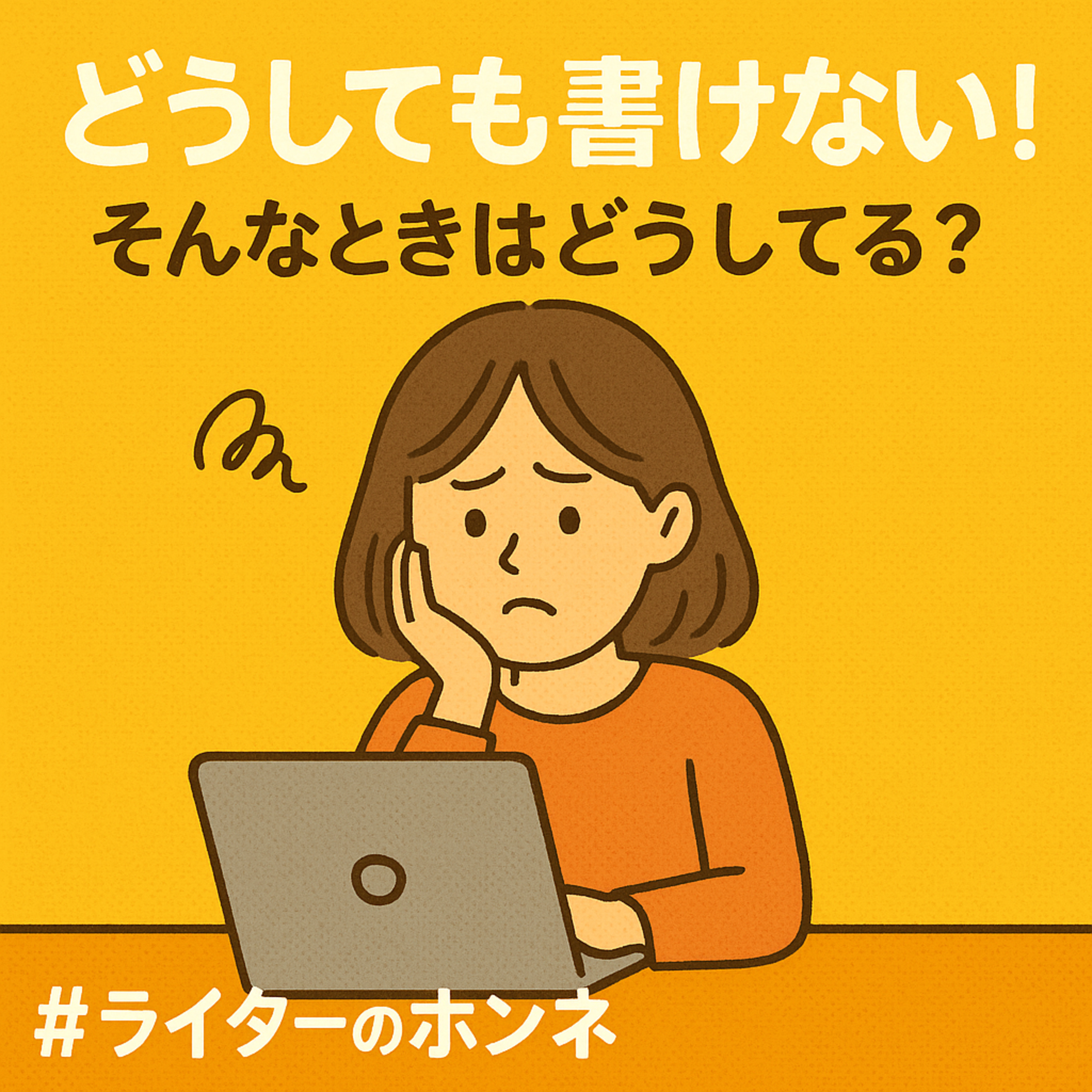 どうしても書けない!そんなときはどうしてる? #228