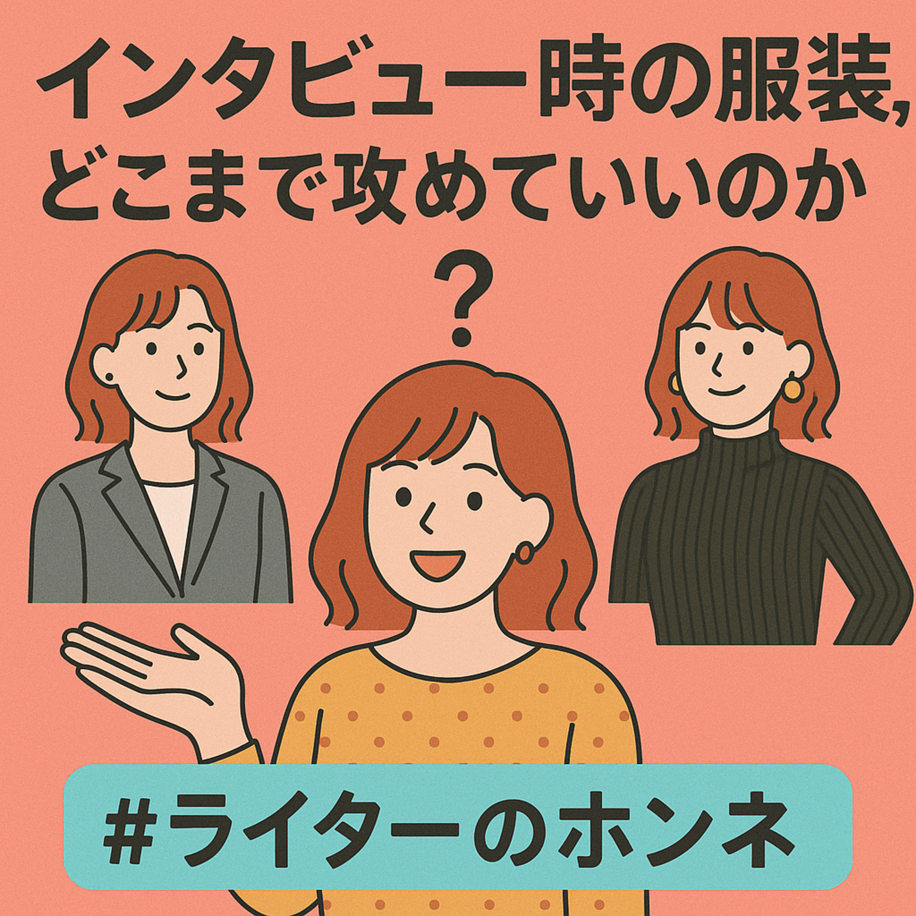 インタビュー時の服装、どこまで攻めていいのか?