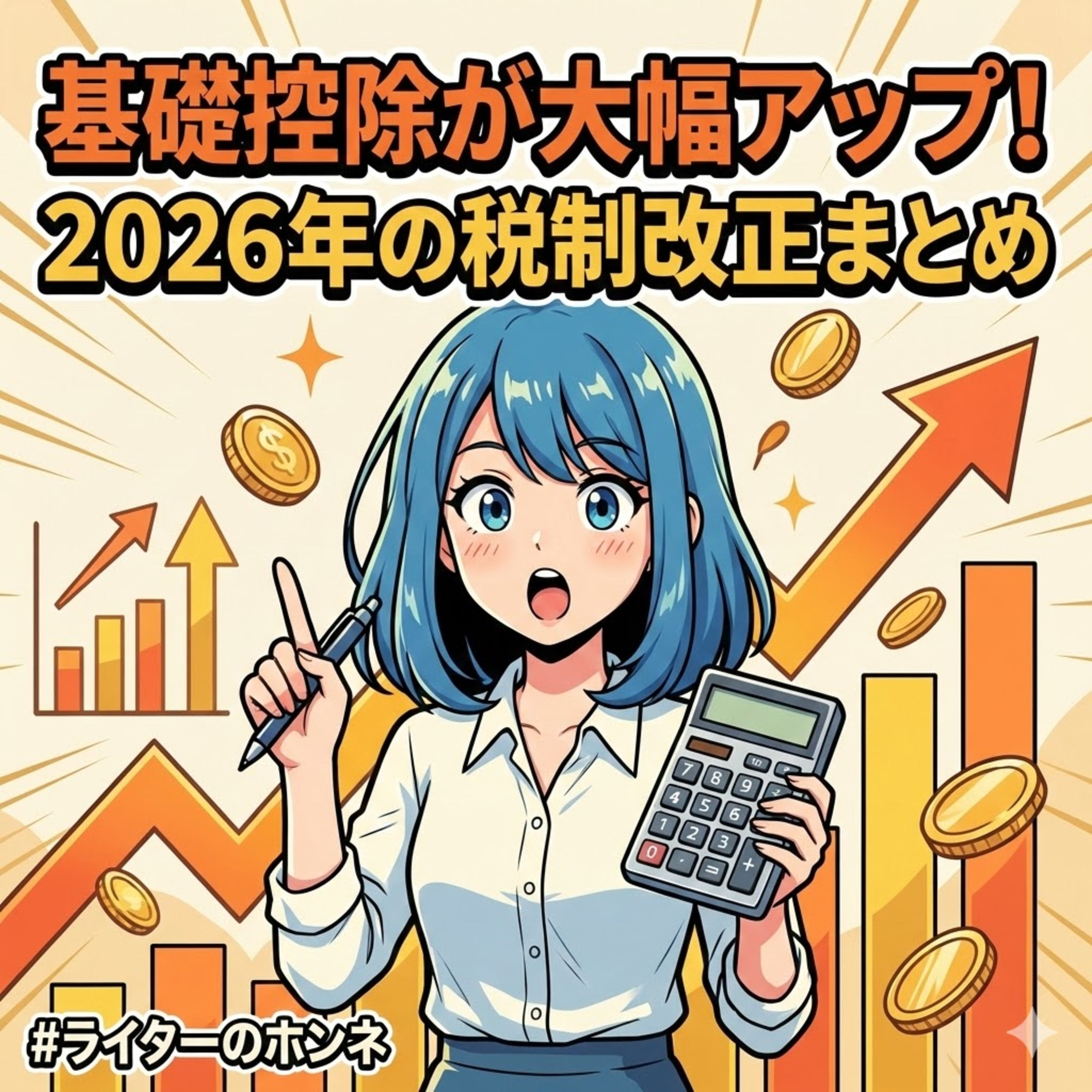 基礎控除が大幅アップ！2026年の税制改正まとめ