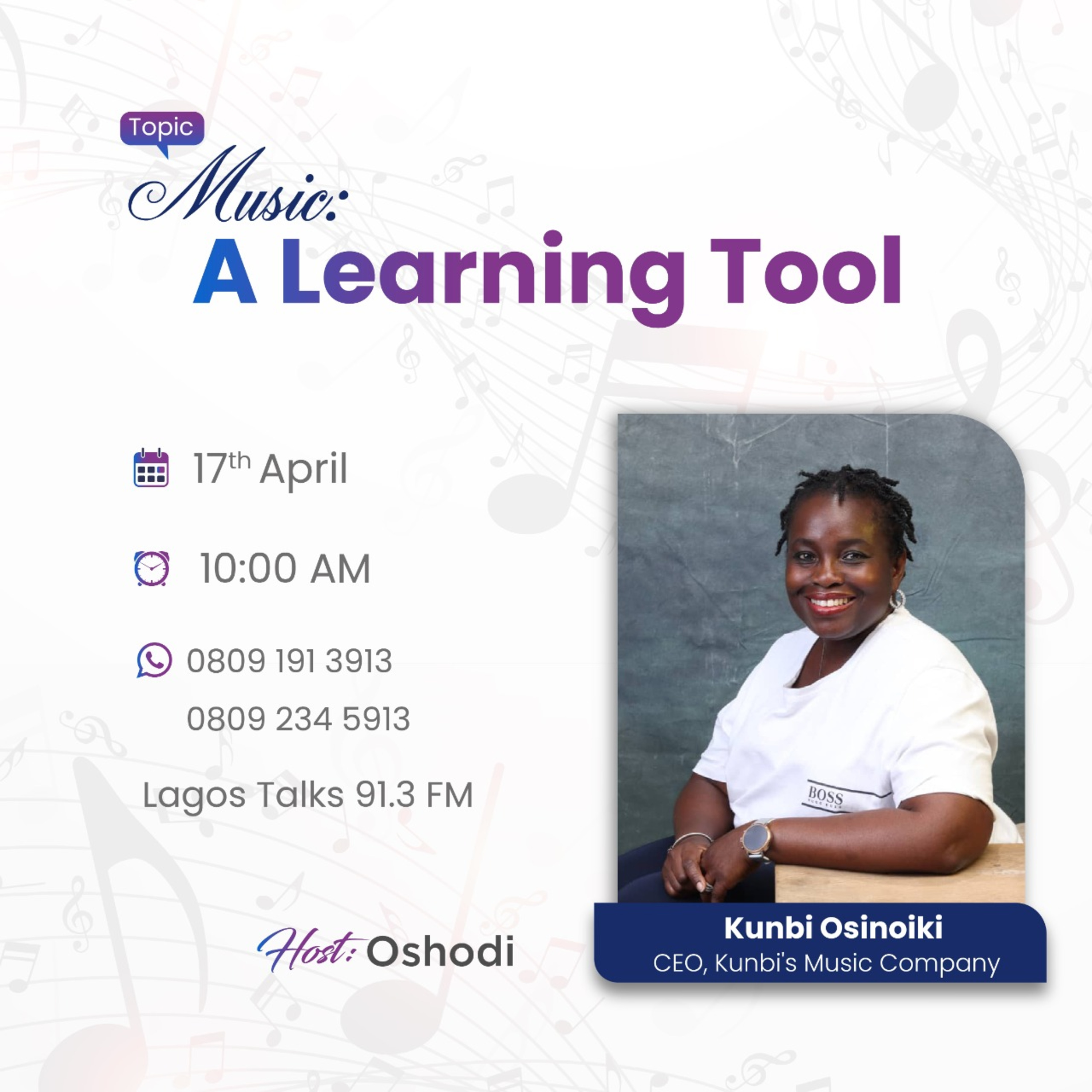 Music: A Learning Tool with Kunbi Osinoiki