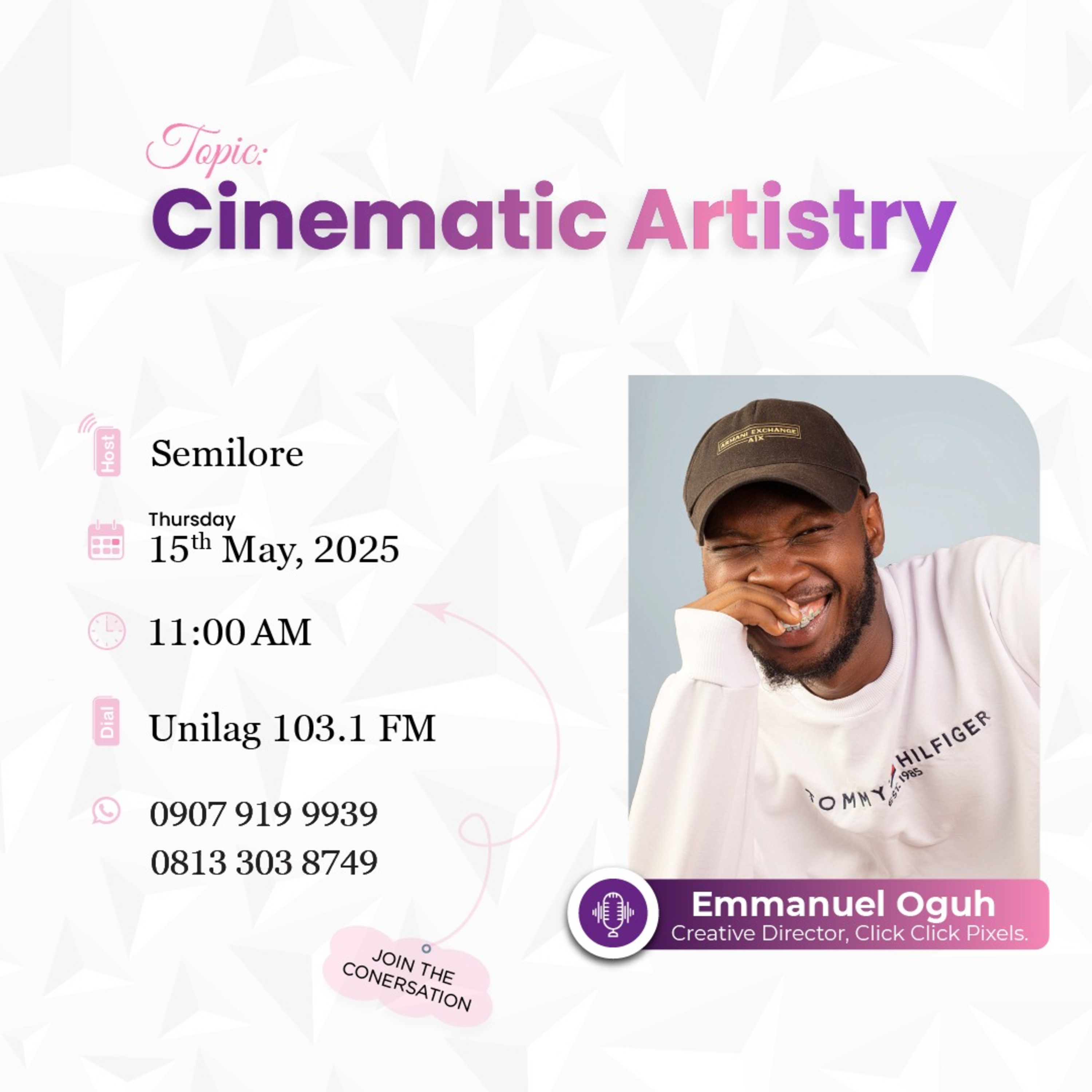 Cinematic Artistry Ft Emmanuel Oguh