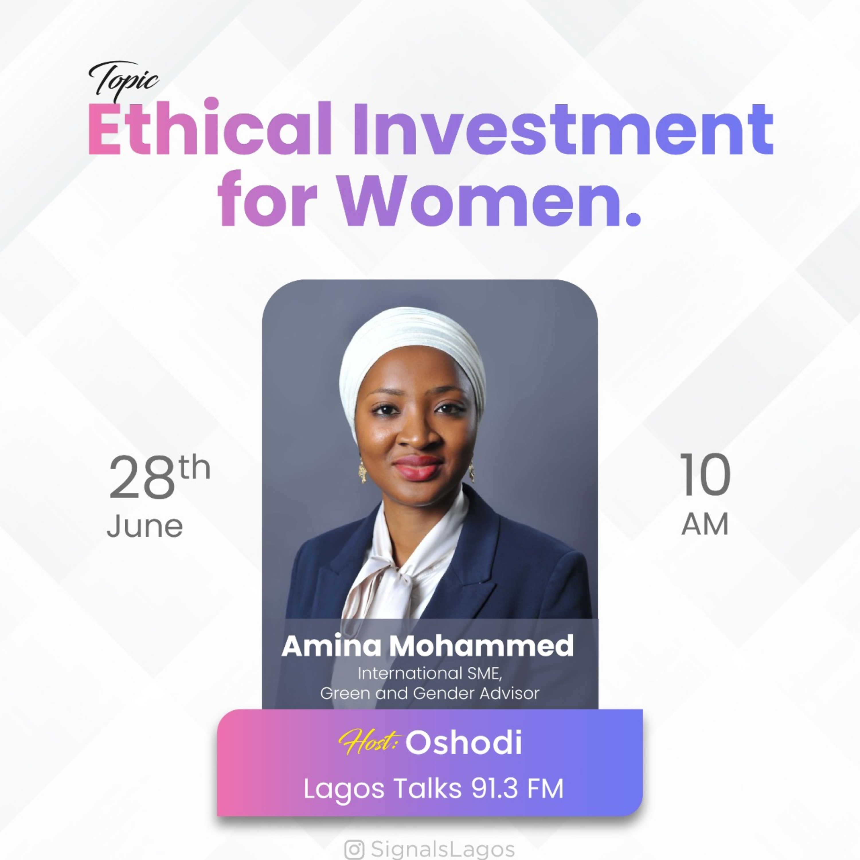 Ethical Investment for Women Ft Amina Mohammed