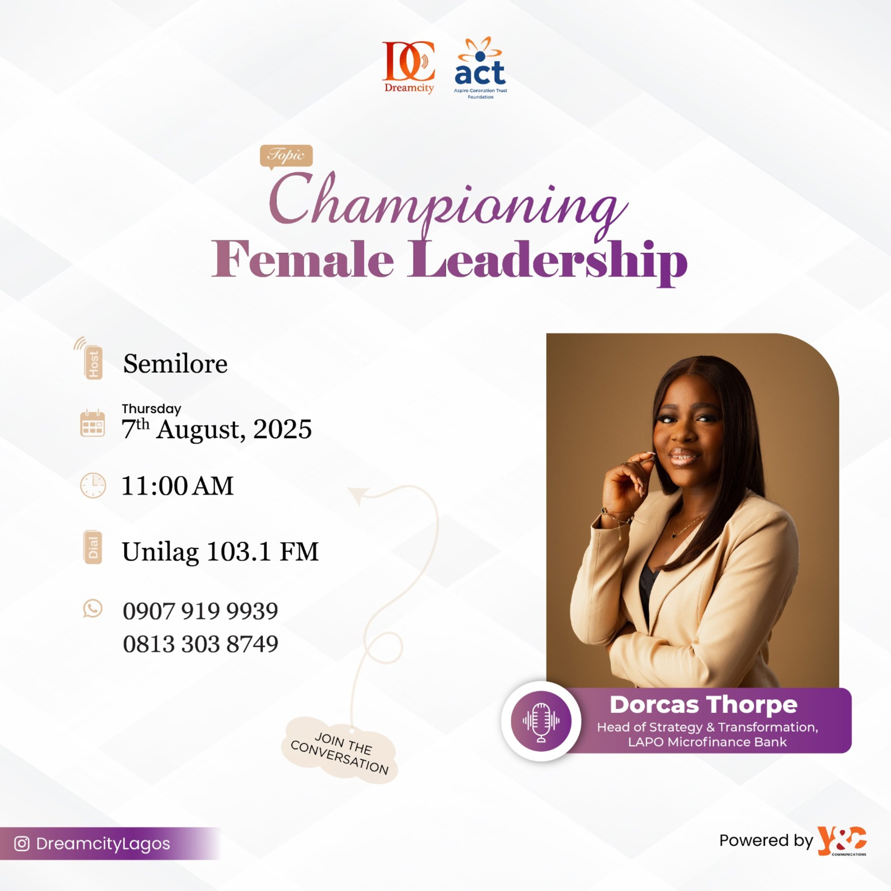 Championing Female Leadership Ft Dorcas Thorpe