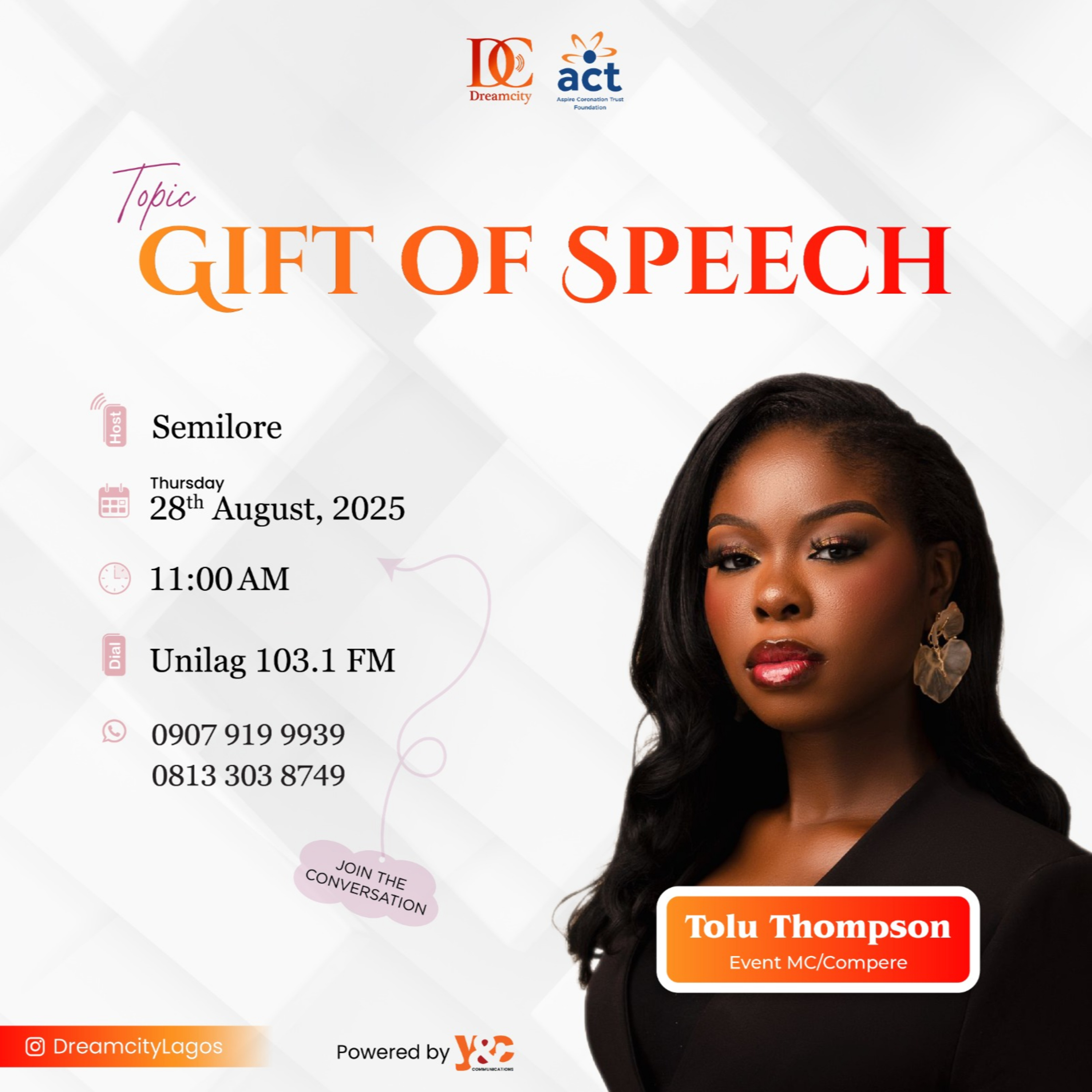Gift of Speech Ft Tolu Thompson