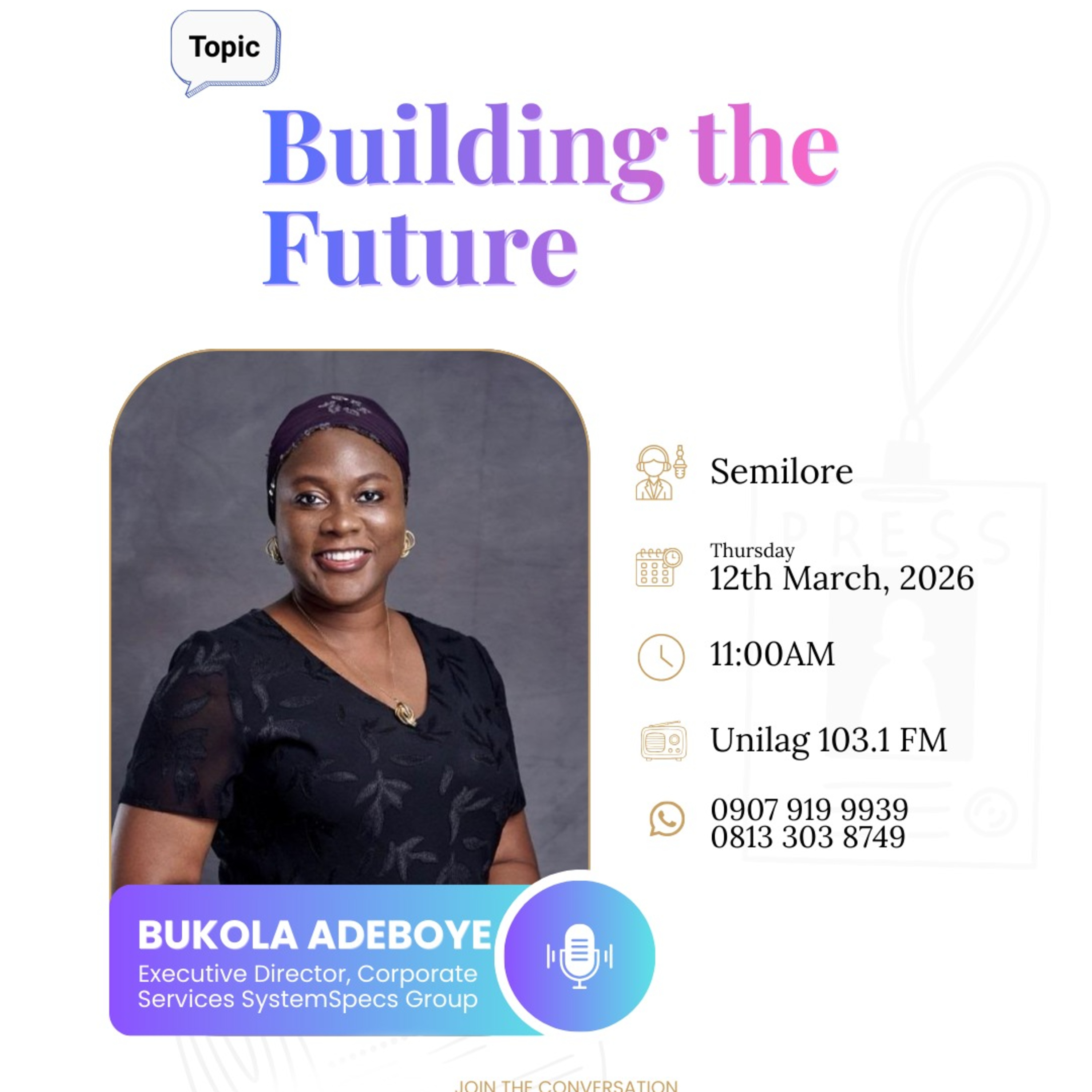Building The Future with Bukola Adeboye 