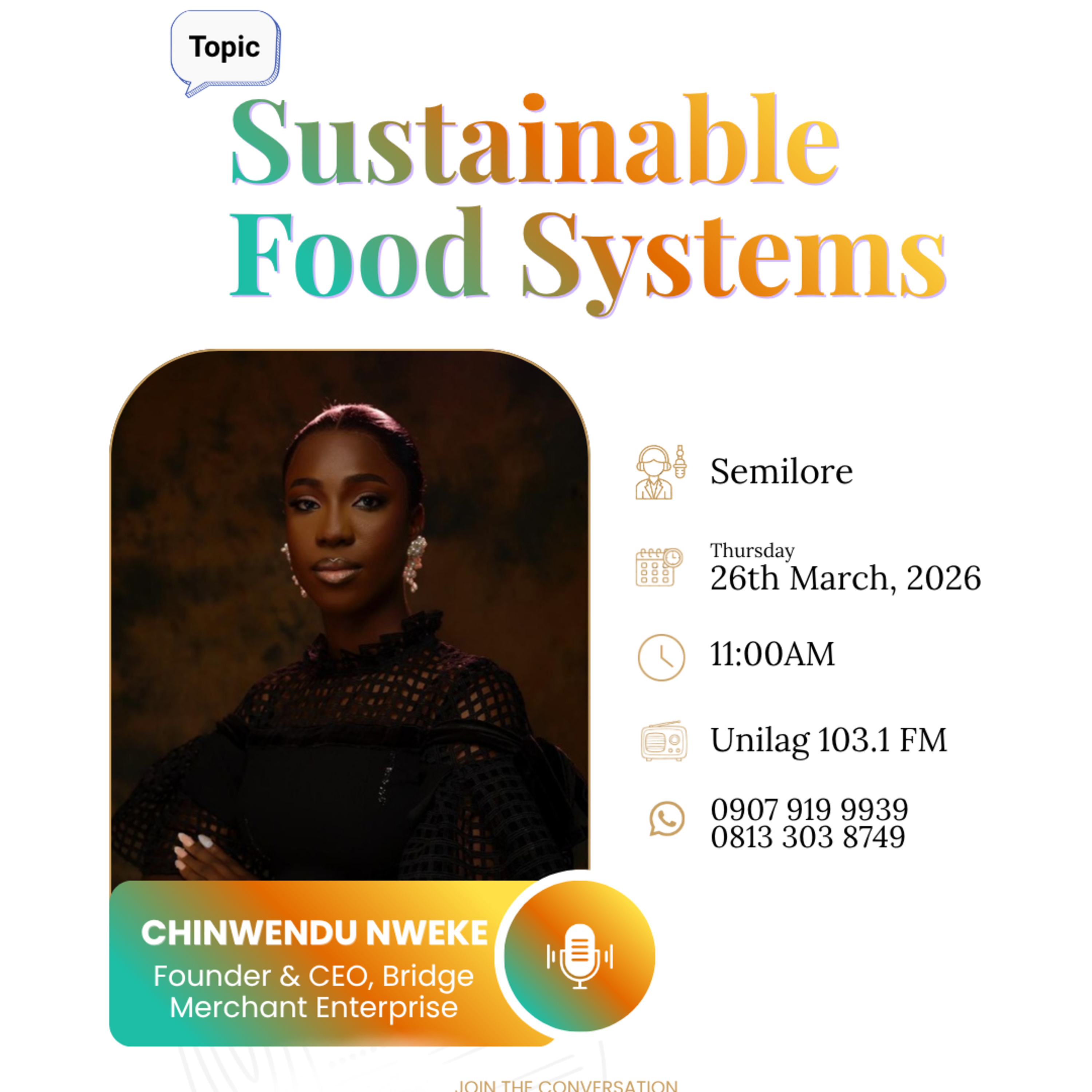 Sustainable Food Systems with Chinwendu Nweke