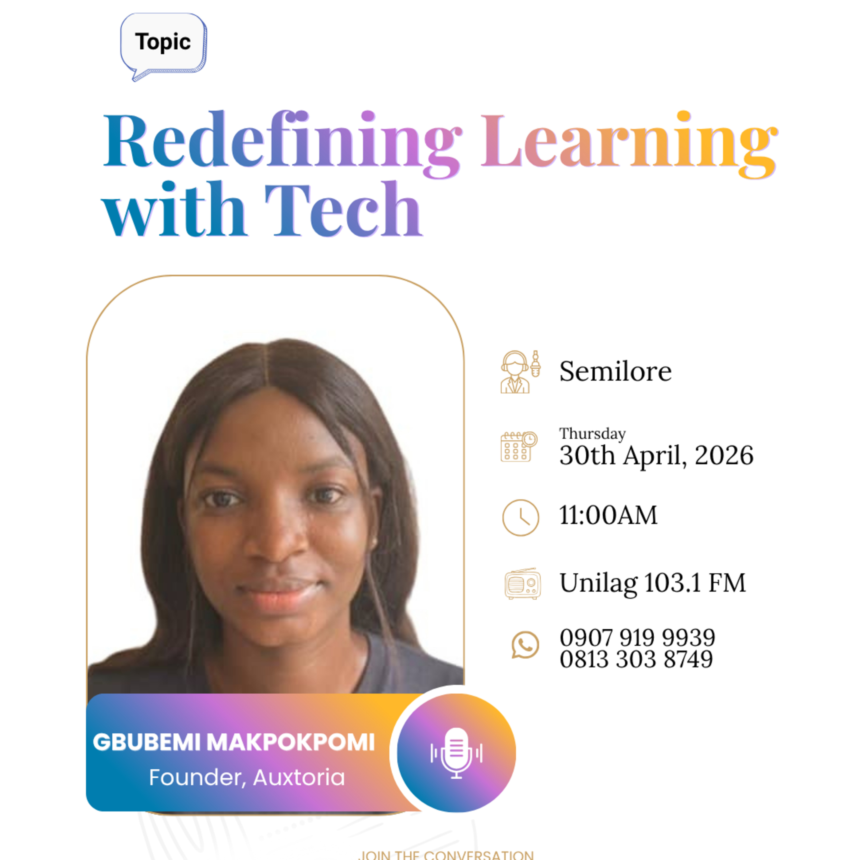 Redefining Learning with Tech with Gbubemi Makpokpomi 