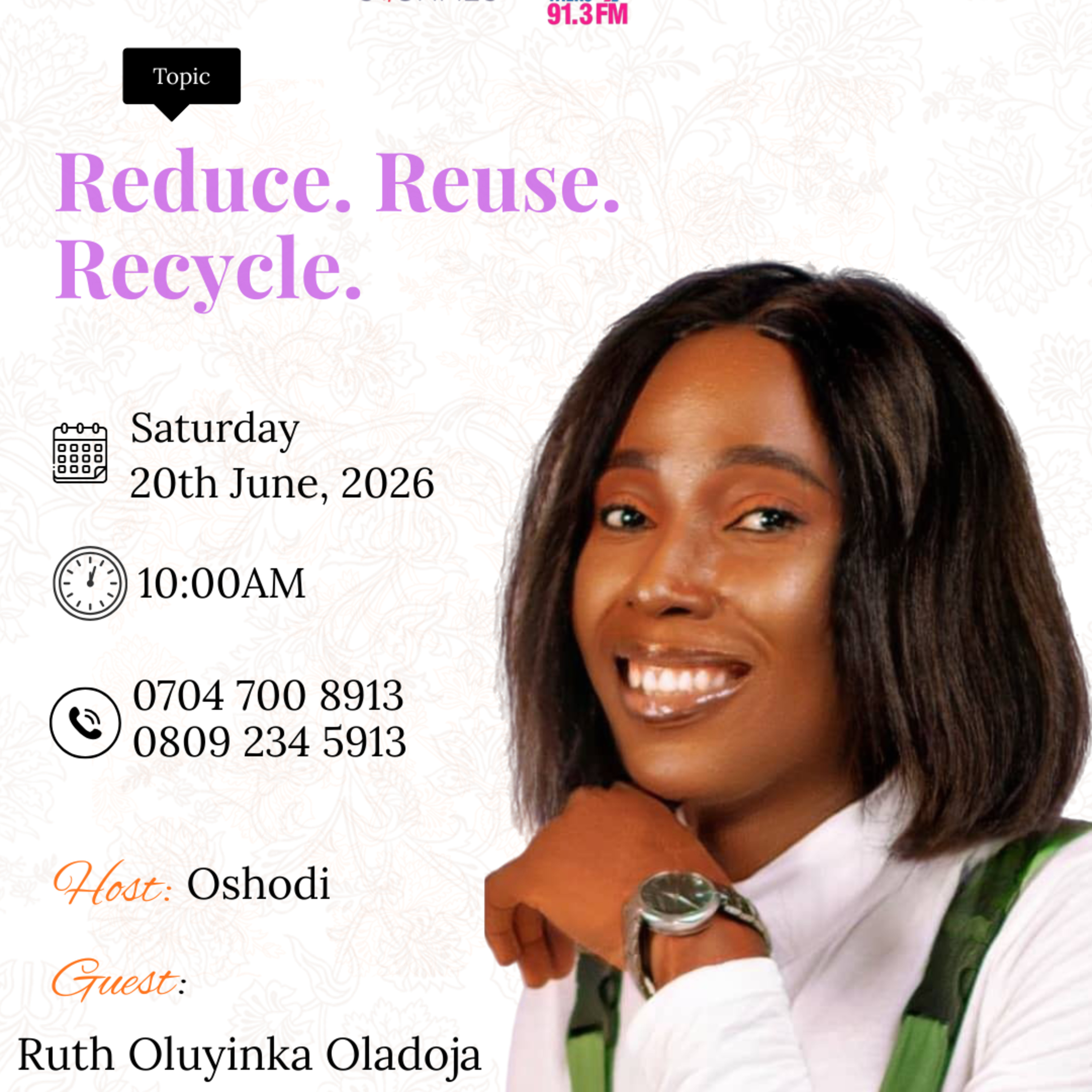 Reduce Reuse Recycle with Ruth Oluyinka Oladoja 