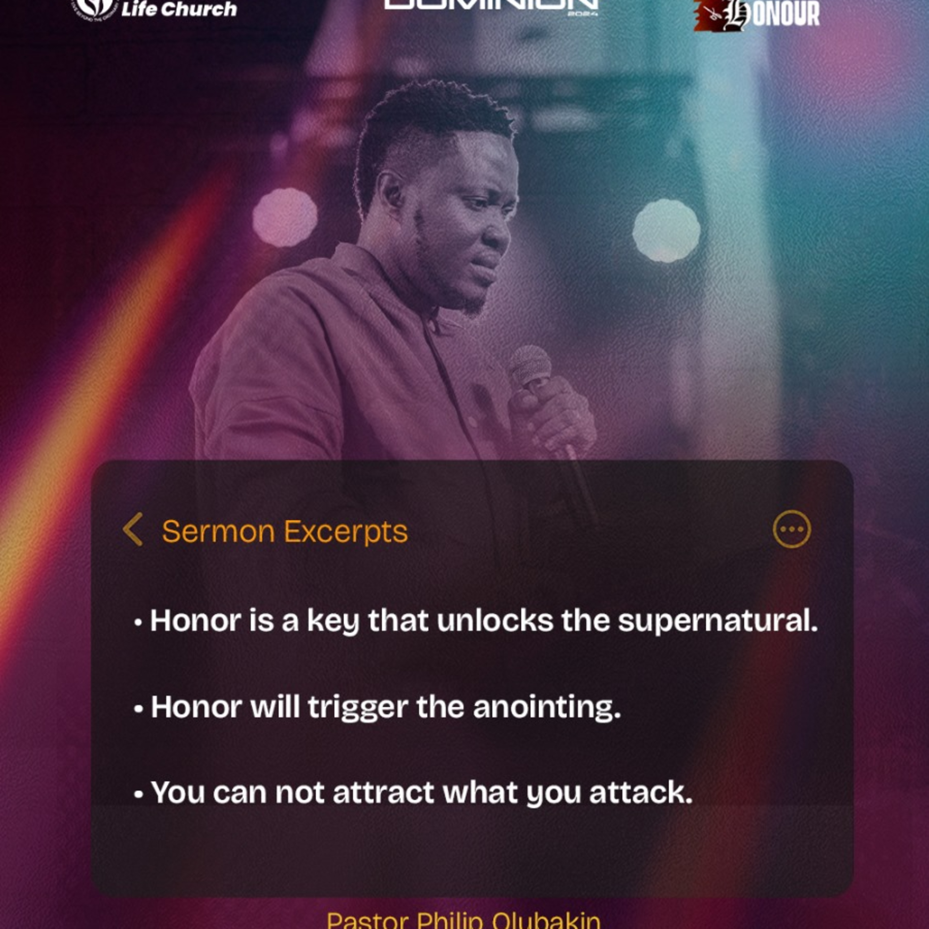 The Blessings of Honour- Pastor Philip Olubakin