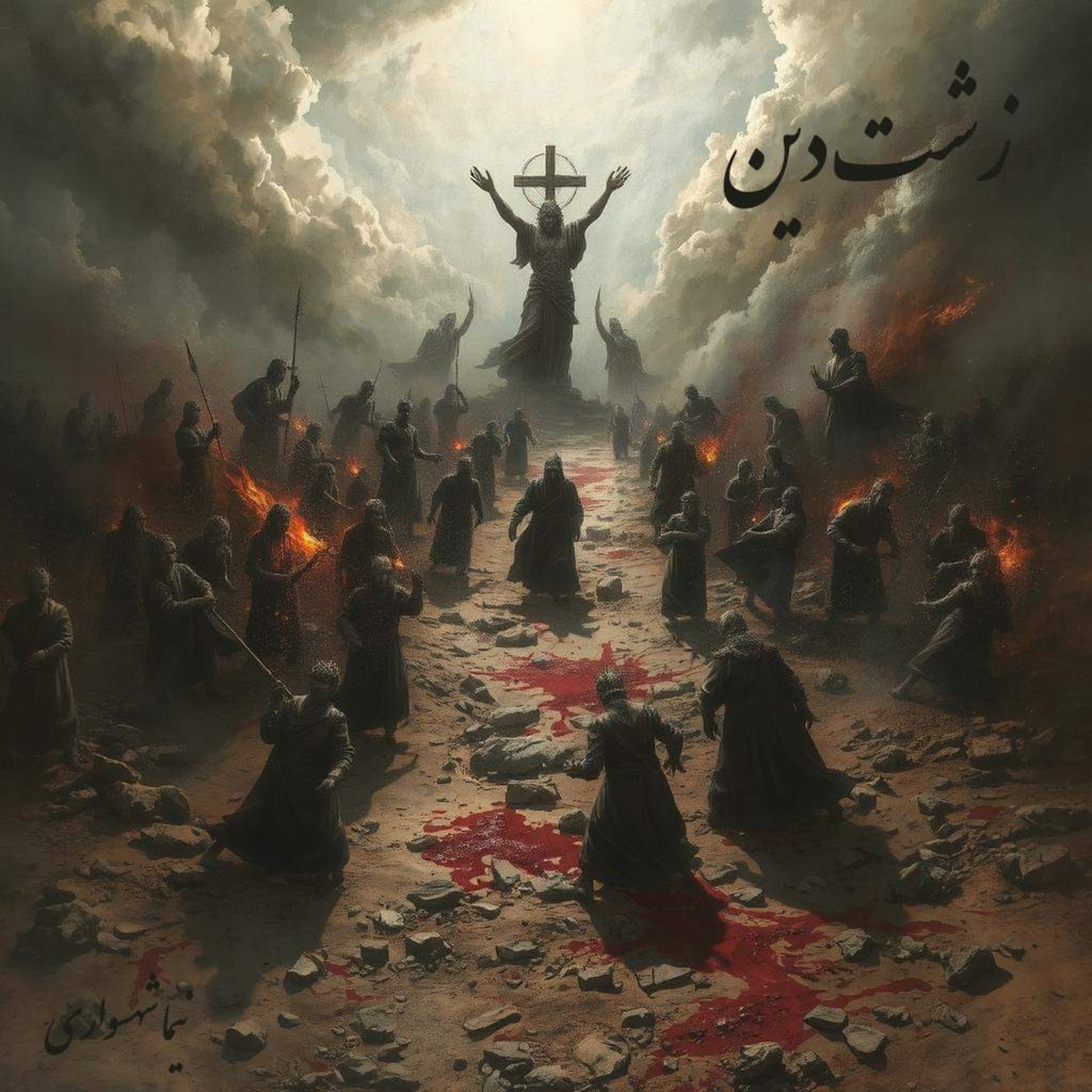 کتاب شعر صوتی قیام - شعر زشت دین - اثر نیما شهسواری