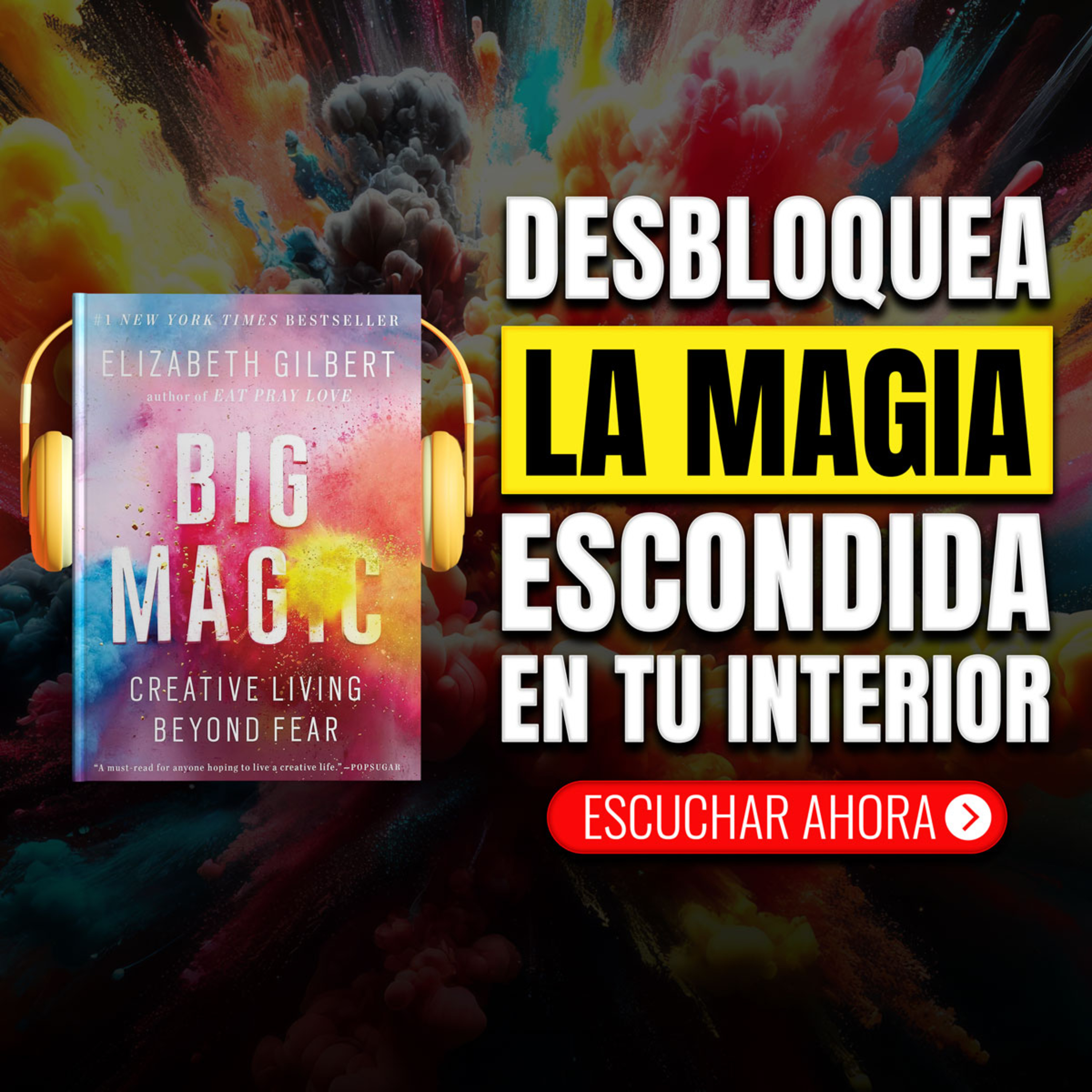 ELIZABETH GILBERT 💎 Vivir Sin Miedo Y Con Inspiración 🌟 Arte De Vivir Creativamente 🔥 RESUMEN 📖 episode artwork