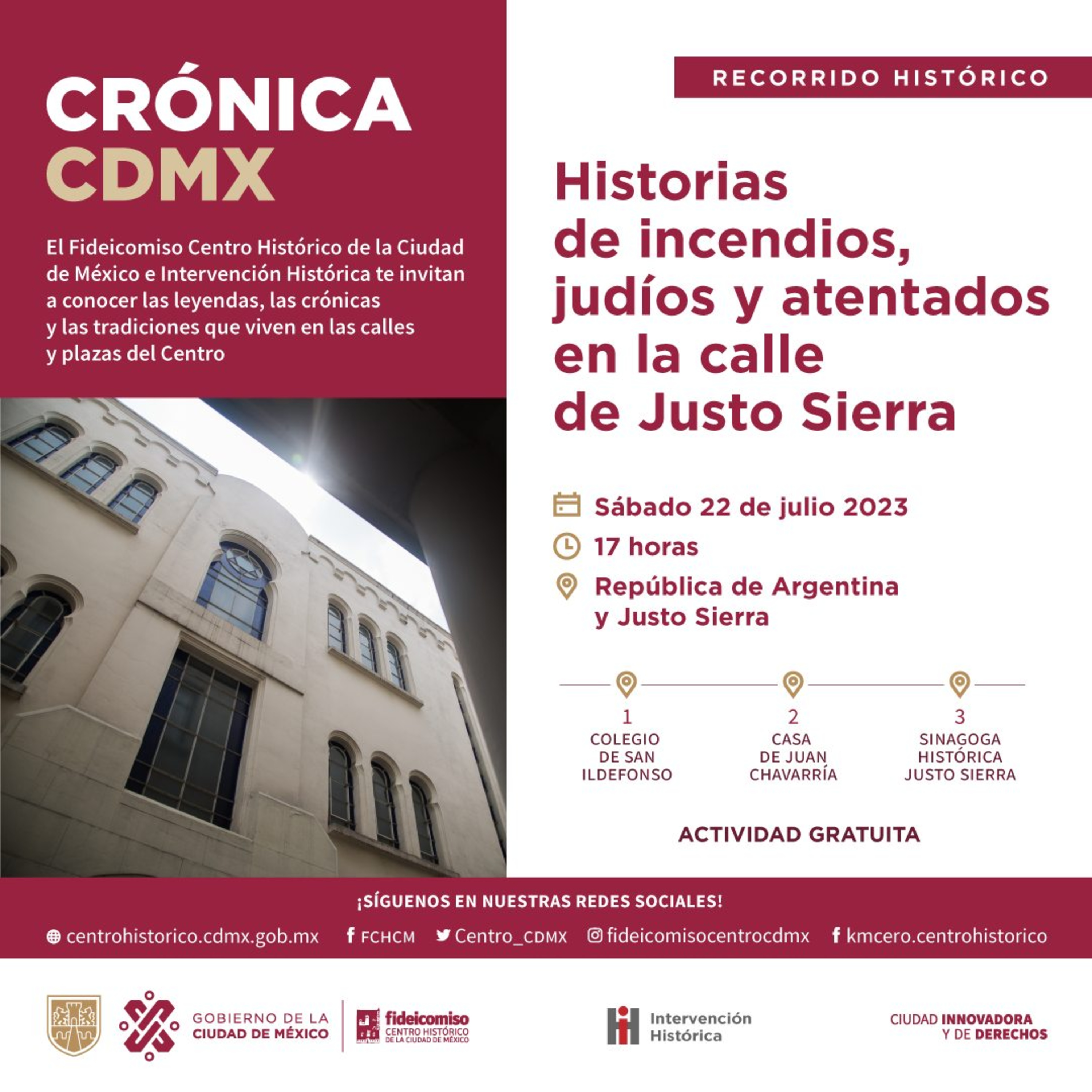 Asiste al recorrido de Intervención Histórica en la calle de Justo Sierra  episode artwork