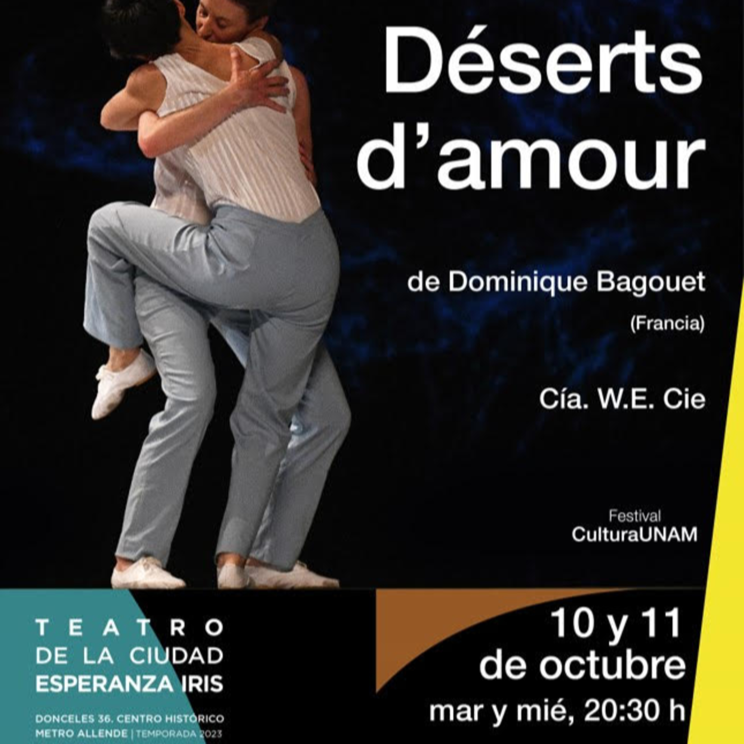 Asiste a la puesta dancística "Déserts d’amour (Desiertos de amor)"; se presenta en el Esperanza Iris episode artwork