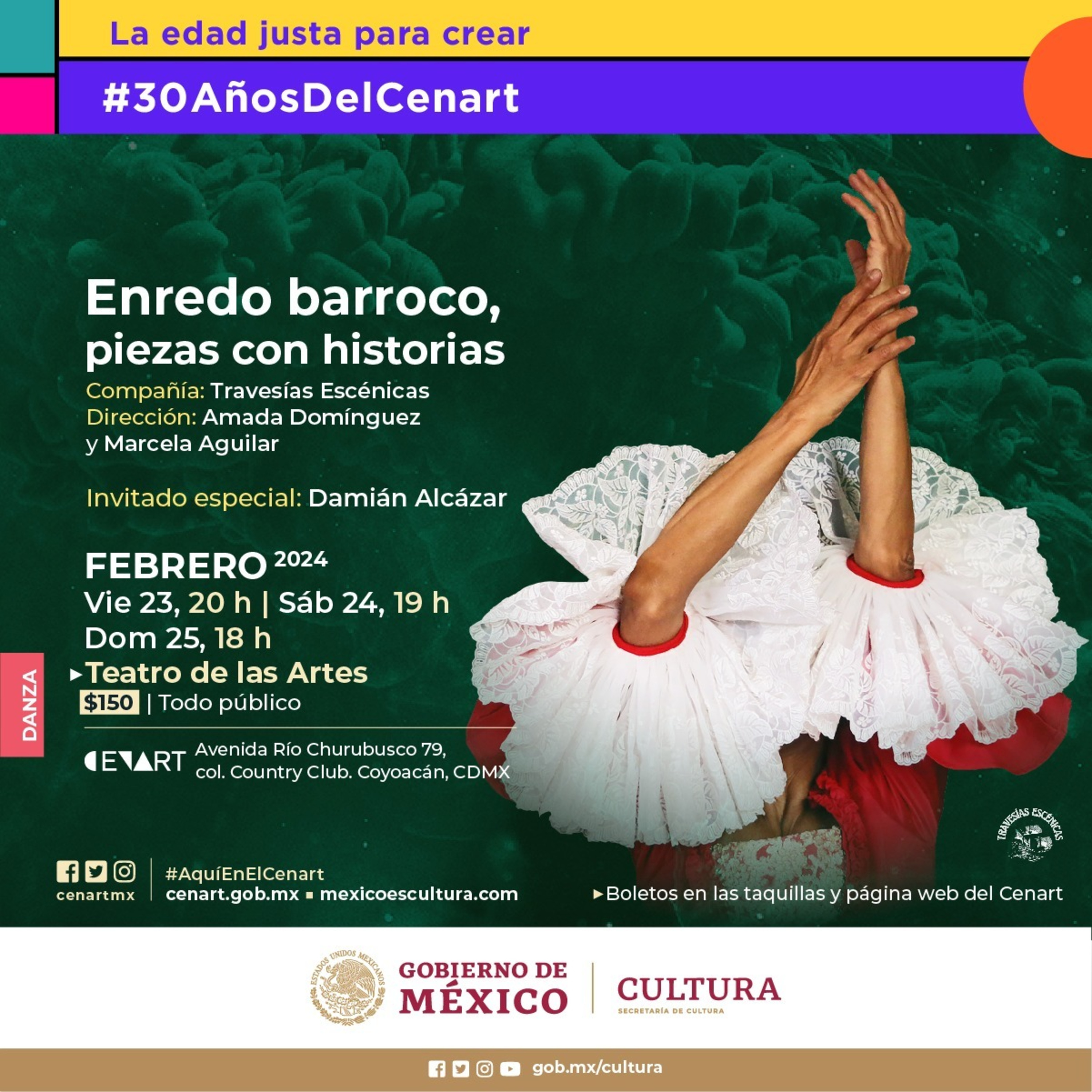 Damián Alcázar te invita a "Enredo barroco: piezas con historias"; se presentará en el CENART episode artwork